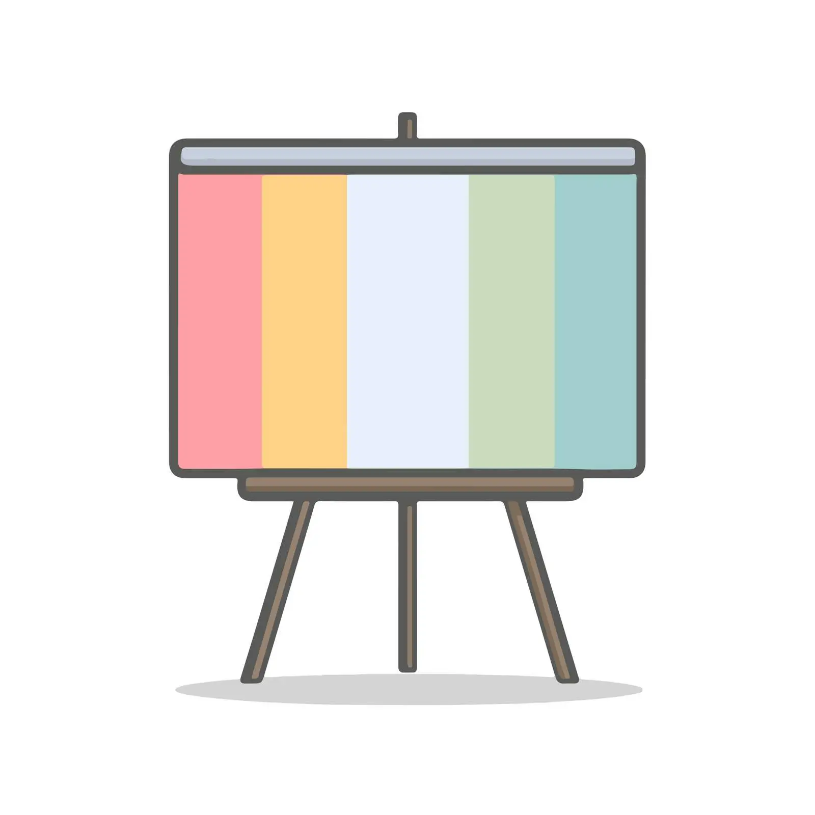 Colored Presentation Board Minimalist Icon — free download from Dotvec