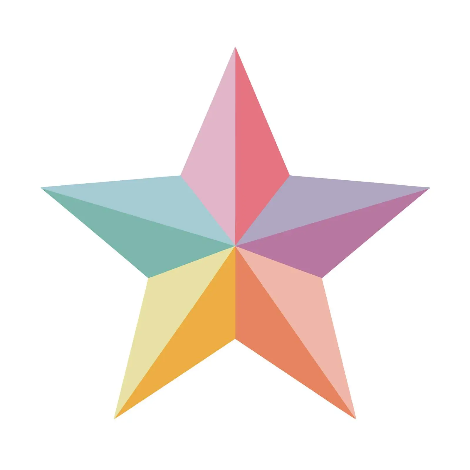 Minimalist Colored Star Icon Vector Design — free download from Dotvec