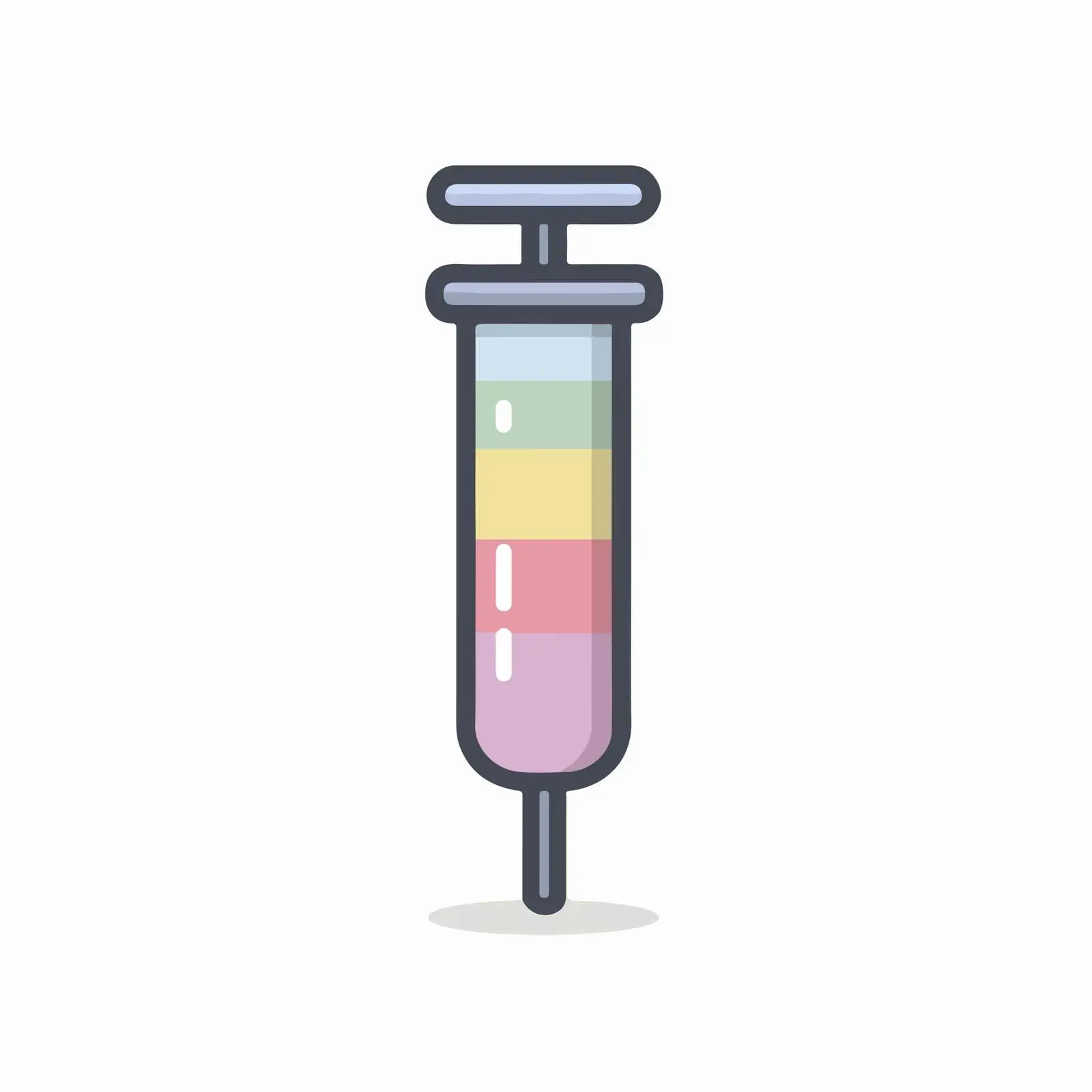 Minimalist Colored Syringe Icon — free download from Dotvec