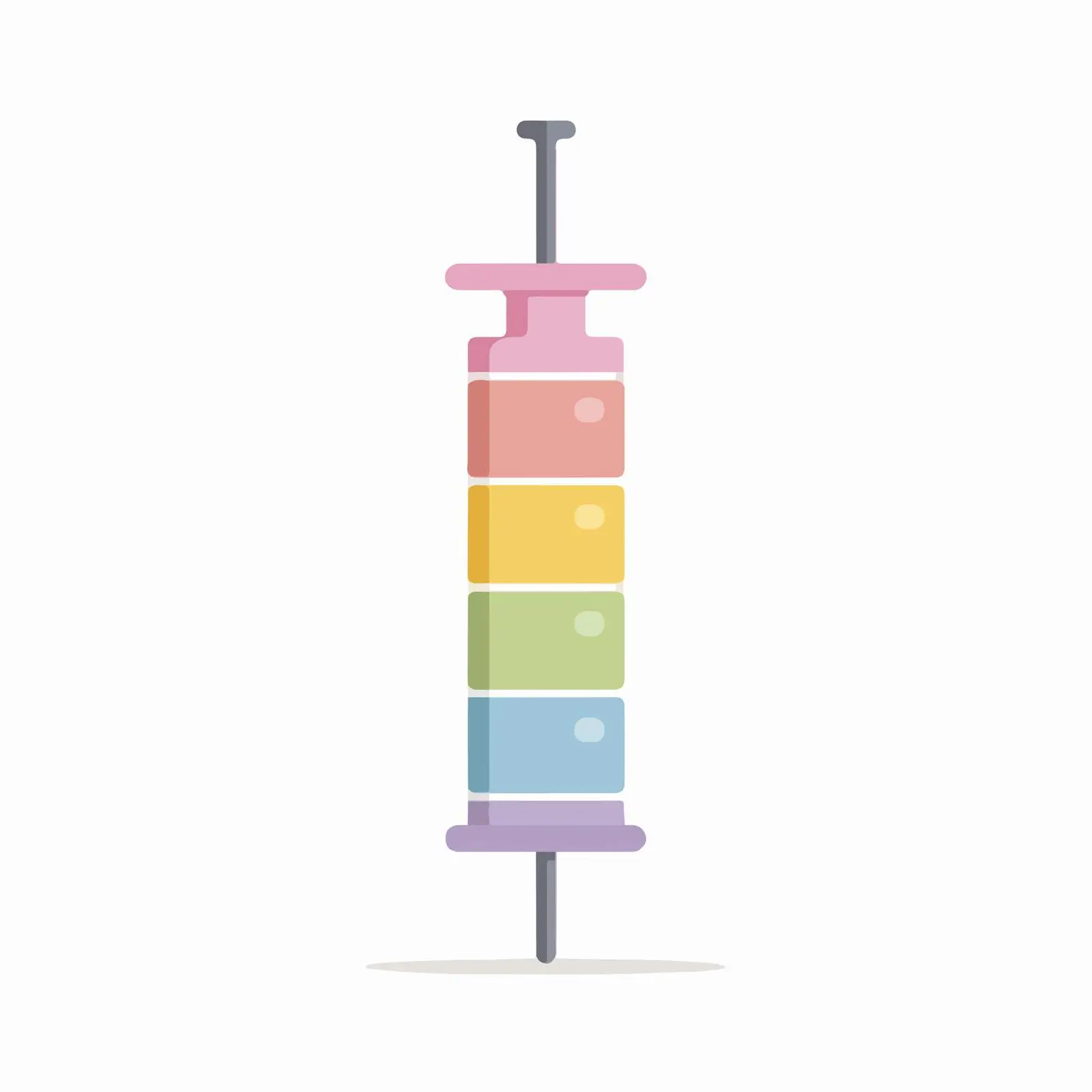 Minimalist Colored Syringe Icon — free download from Dotvec