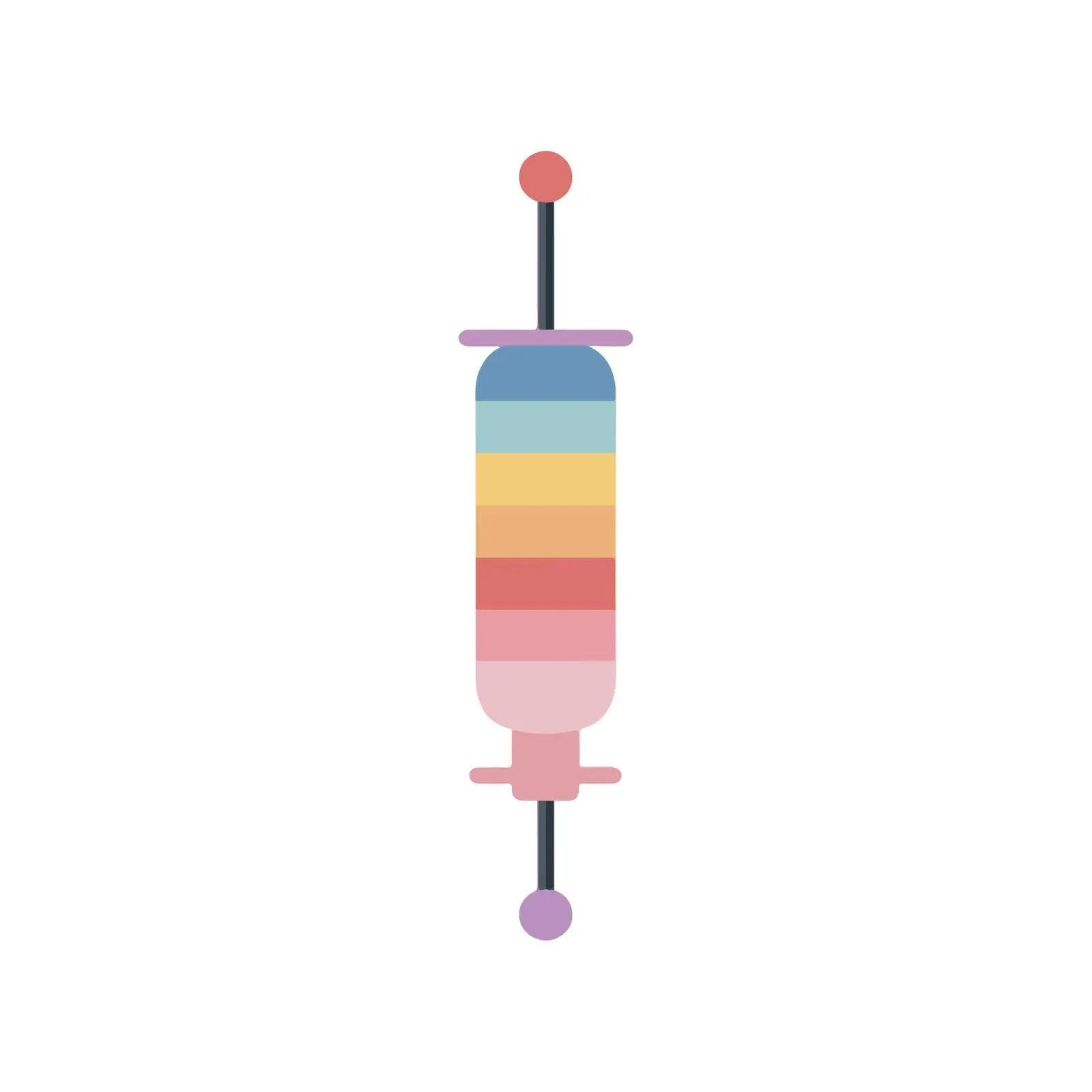 Minimalistic Colored Syringe Icon — free download from Dotvec