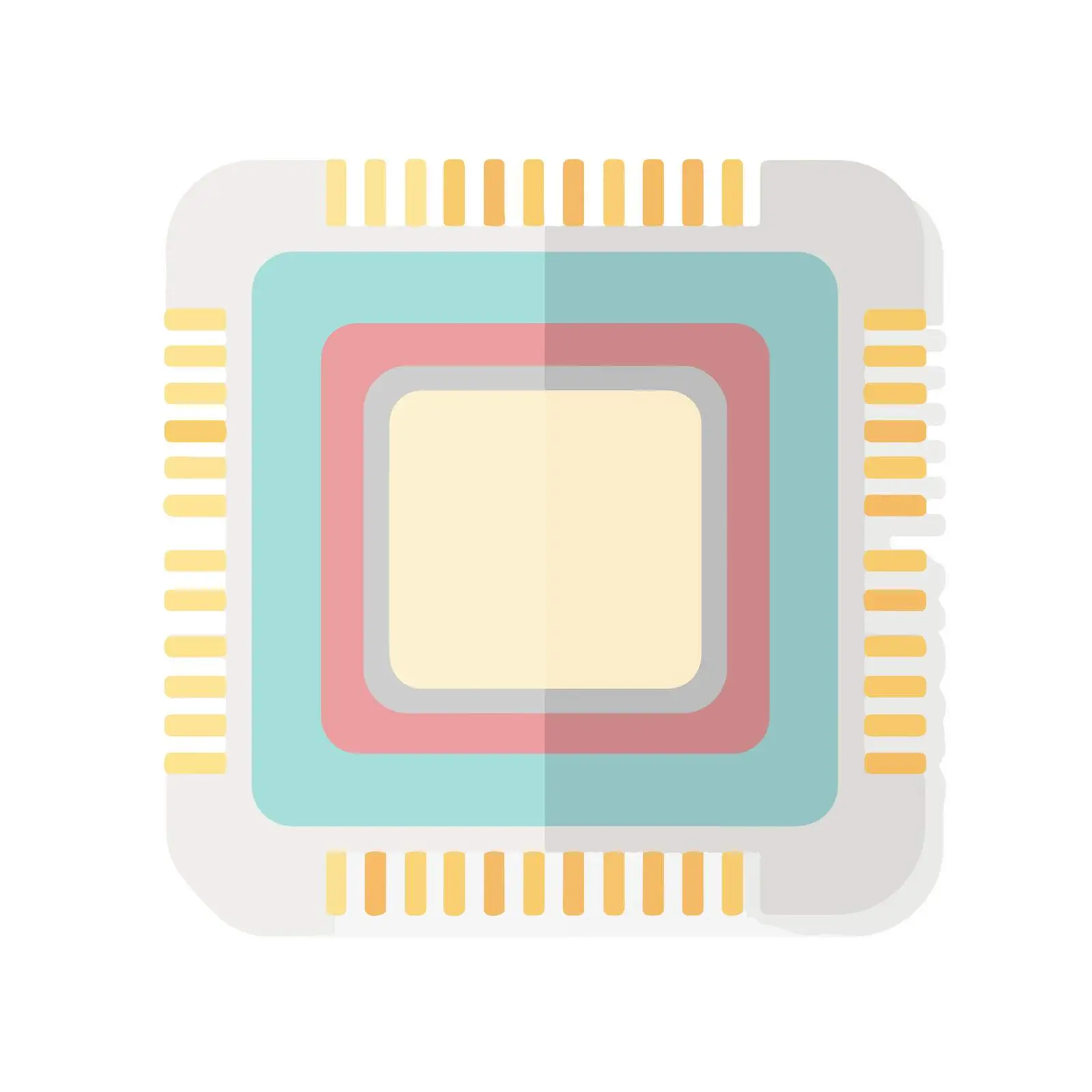 CPU Chip Flat Vector Icon — free download from Dotvec