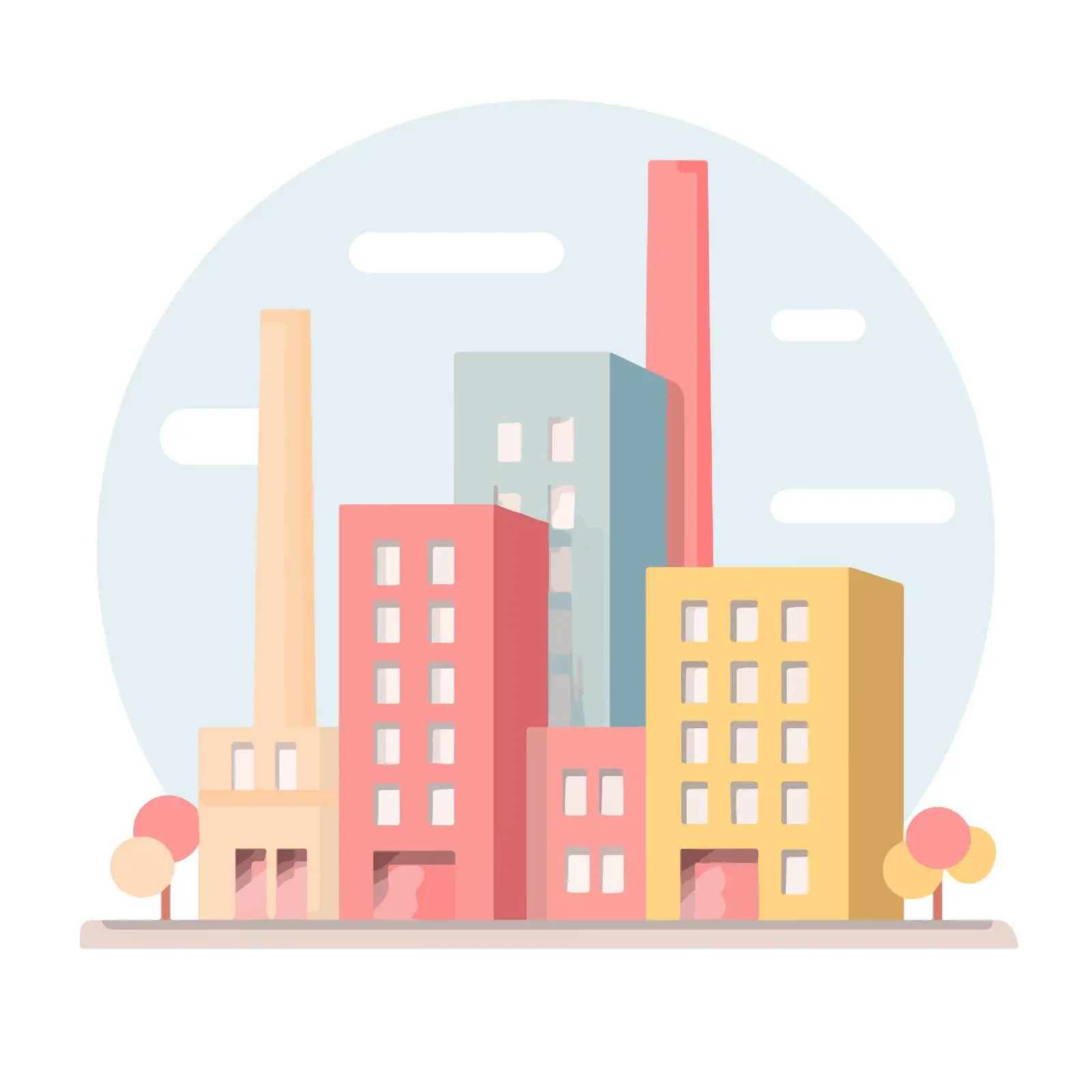 Minimalist Factory Icon — free download from Dotvec