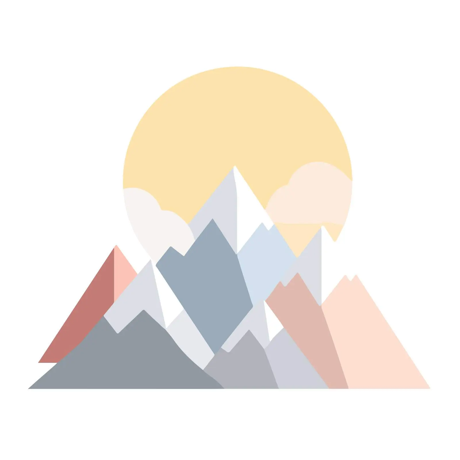 Minimalist Flat Mountain Icon — free download from Dotvec