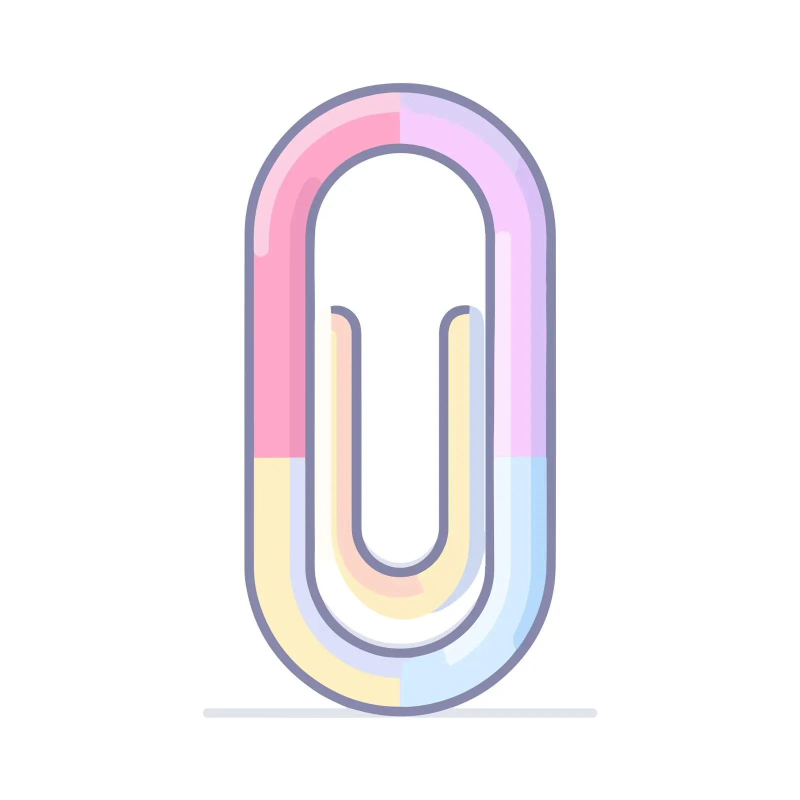 Minimalist Paperclip Icon — free download from Dotvec