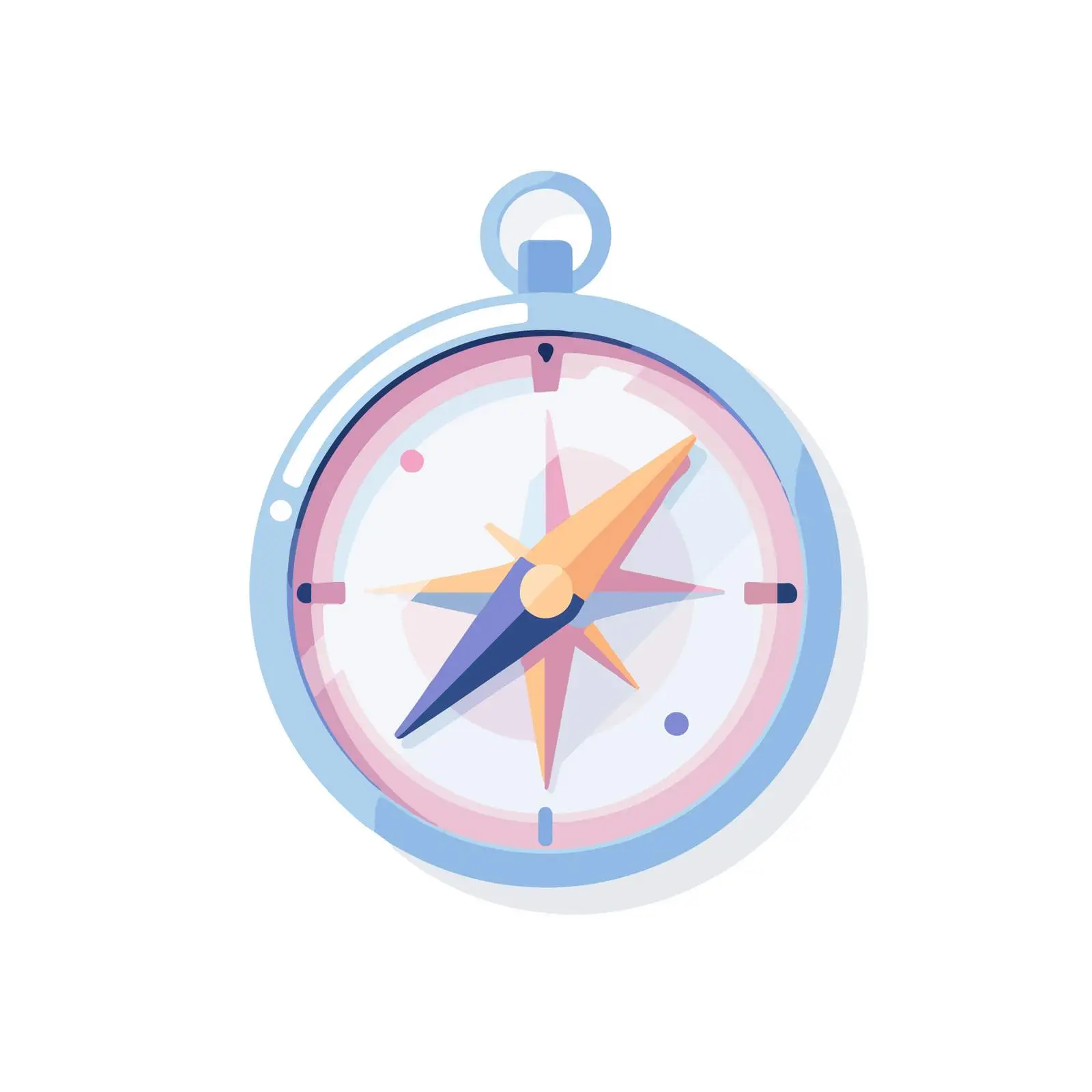 Minimalist Glossy Compass Icon — free download from Dotvec