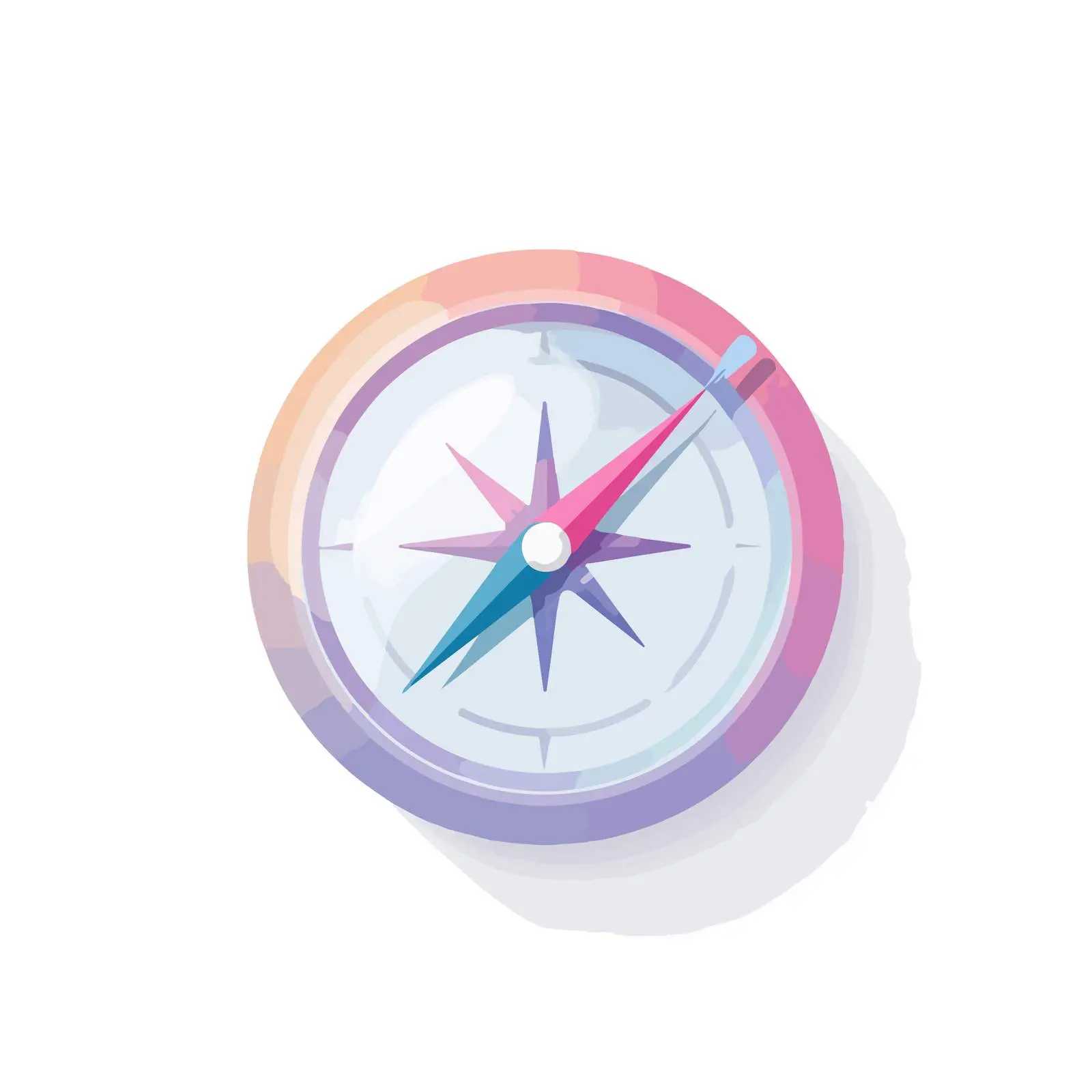 Minimalist Glossy Compass Icon — free download from Dotvec