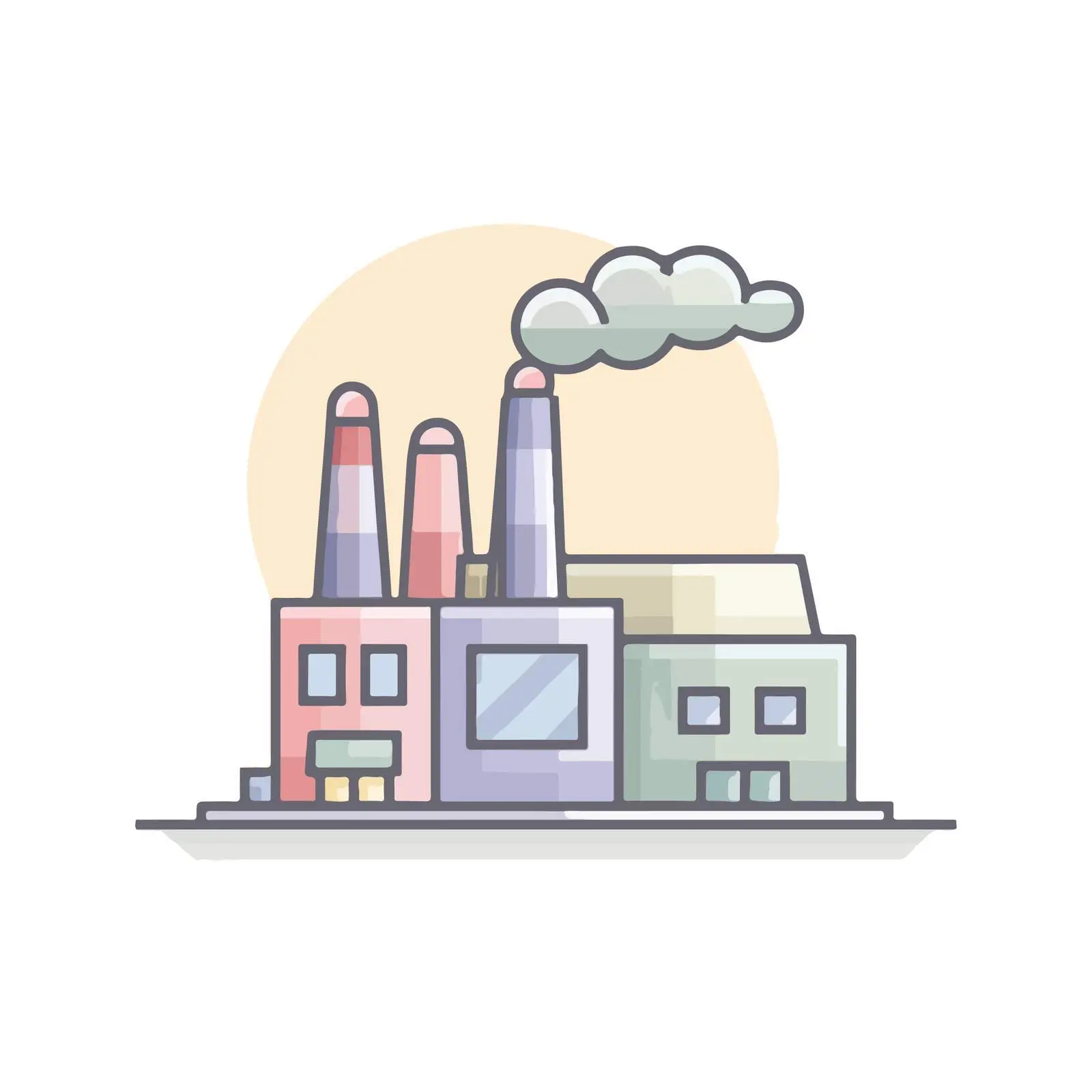 Minimalist Factory Icon — free download from Dotvec