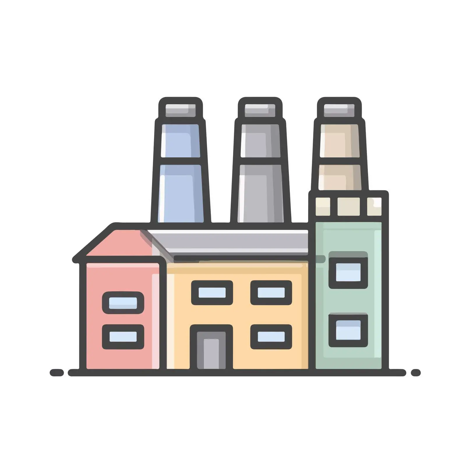 Factory Minimalist Glossy Icon — free download from Dotvec