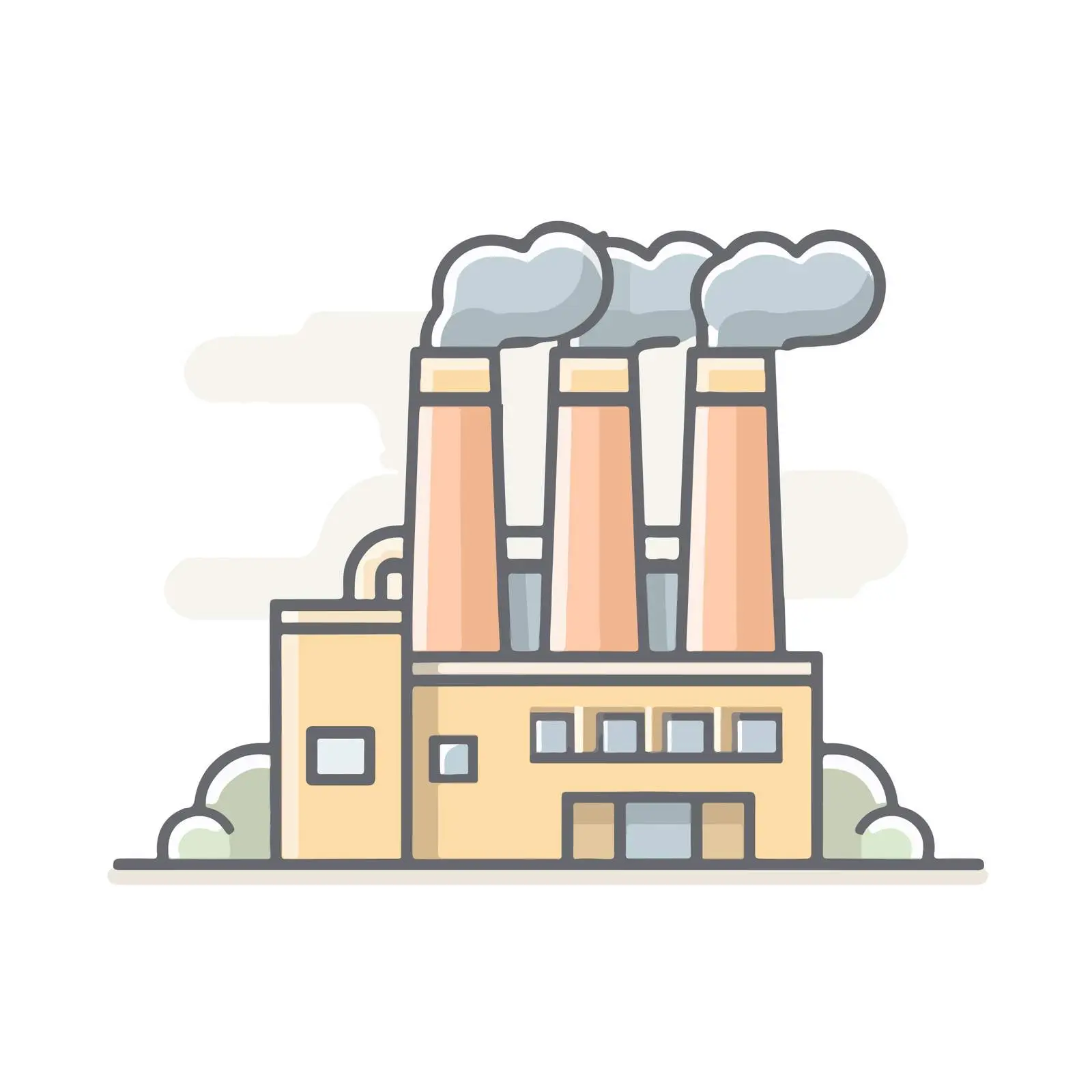 Minimalist Factory Icon — free download from Dotvec