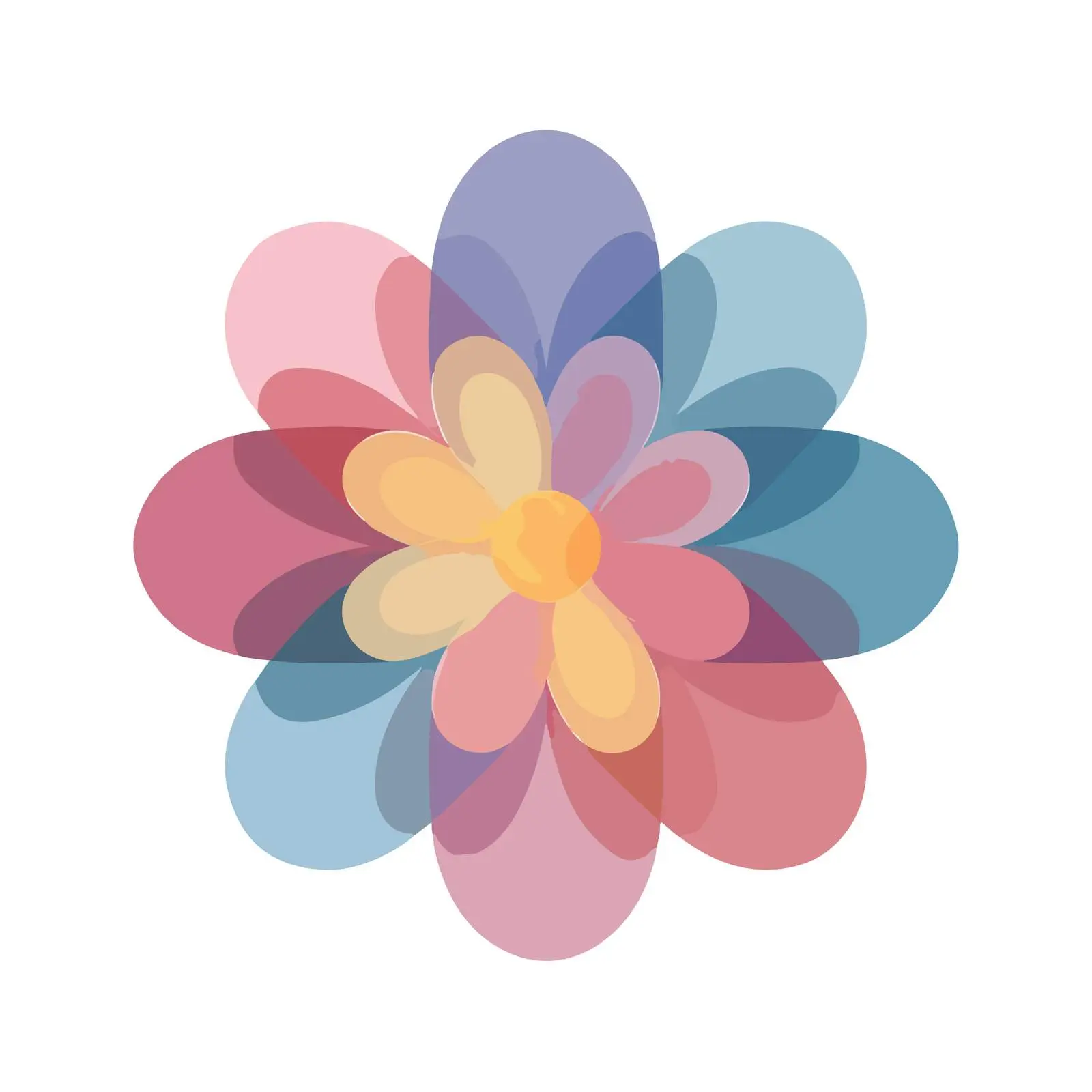 Glossy Flower Icon Vector Minimalist Design — free download from Dotvec