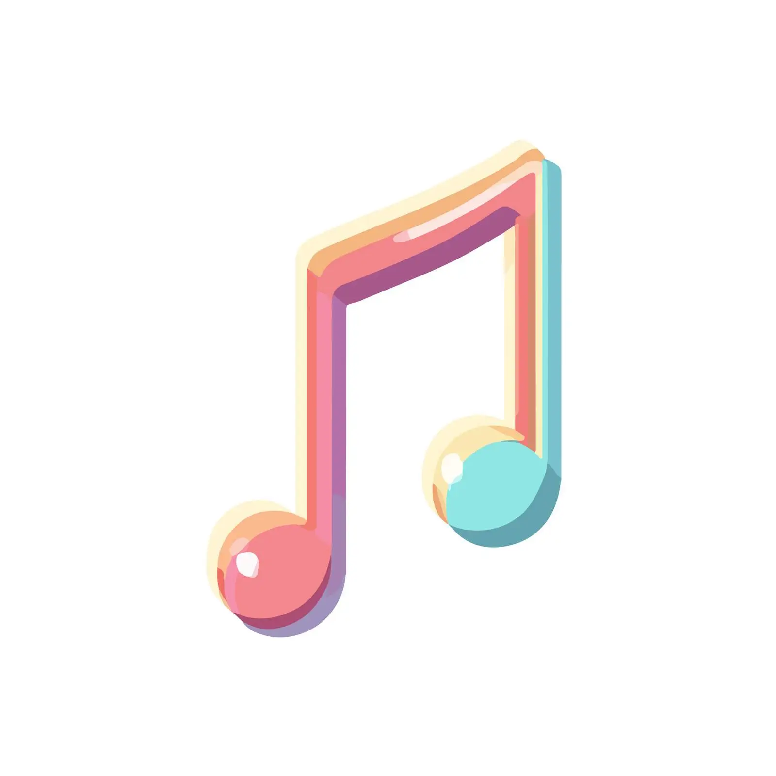 Minimalist Glossy Music Note Icon — free download from Dotvec