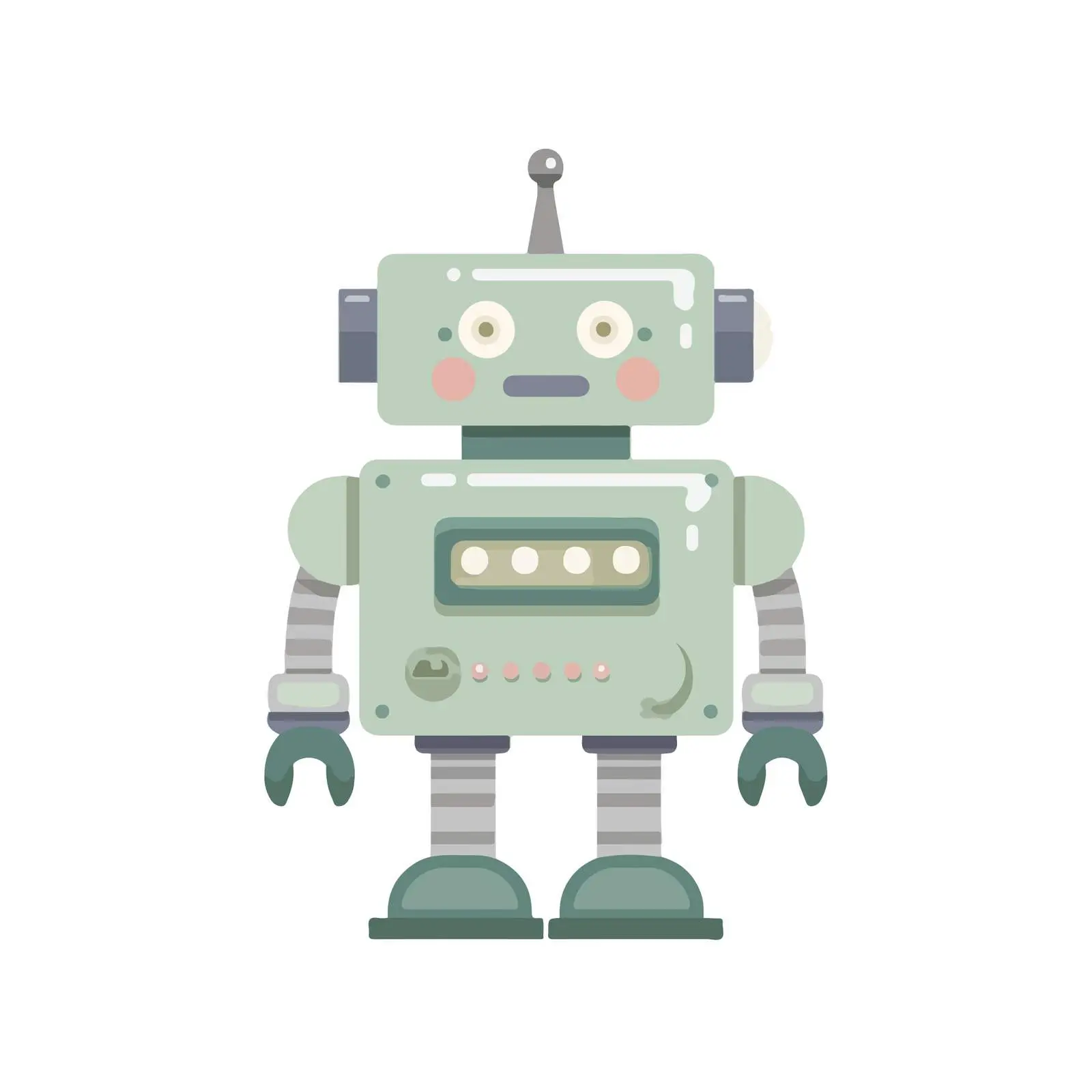 Minimalist Glossy Robot Icon — free download from Dotvec