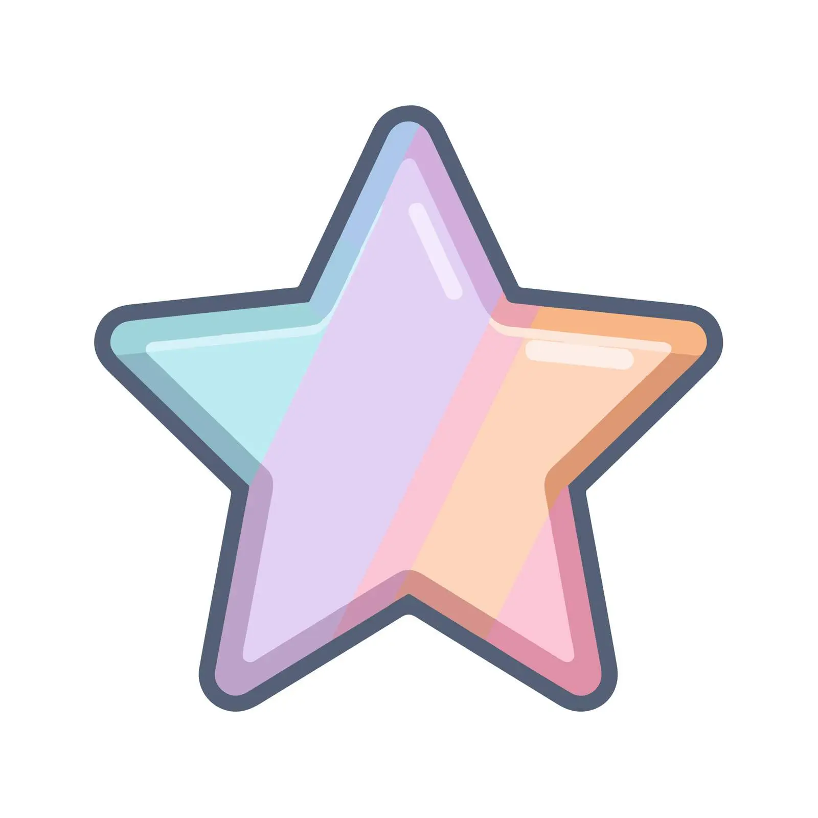 Minimalist Glossy Star Vector Icon — free download from Dotvec