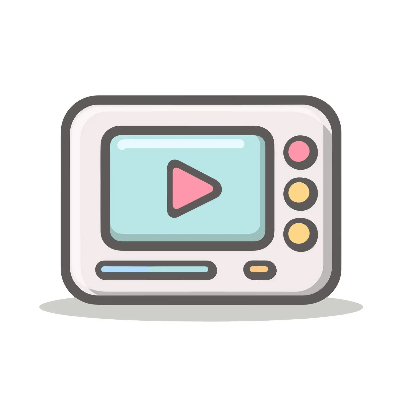 Sleek Video Player Icon — free download from Dotvec