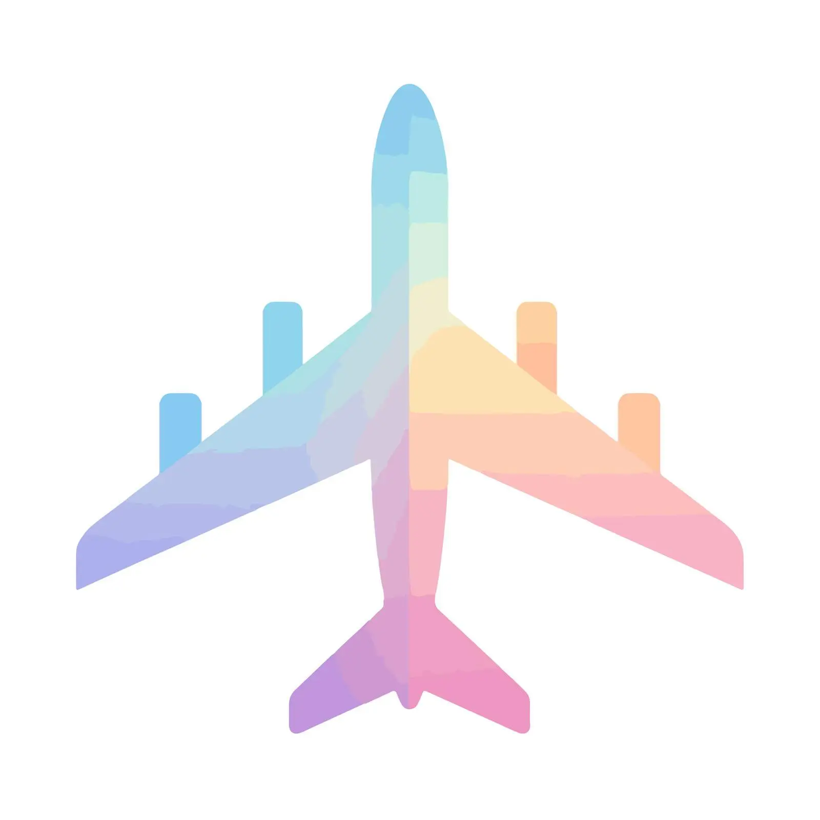 Minimalist Gradient Airplane Icon — free download from Dotvec