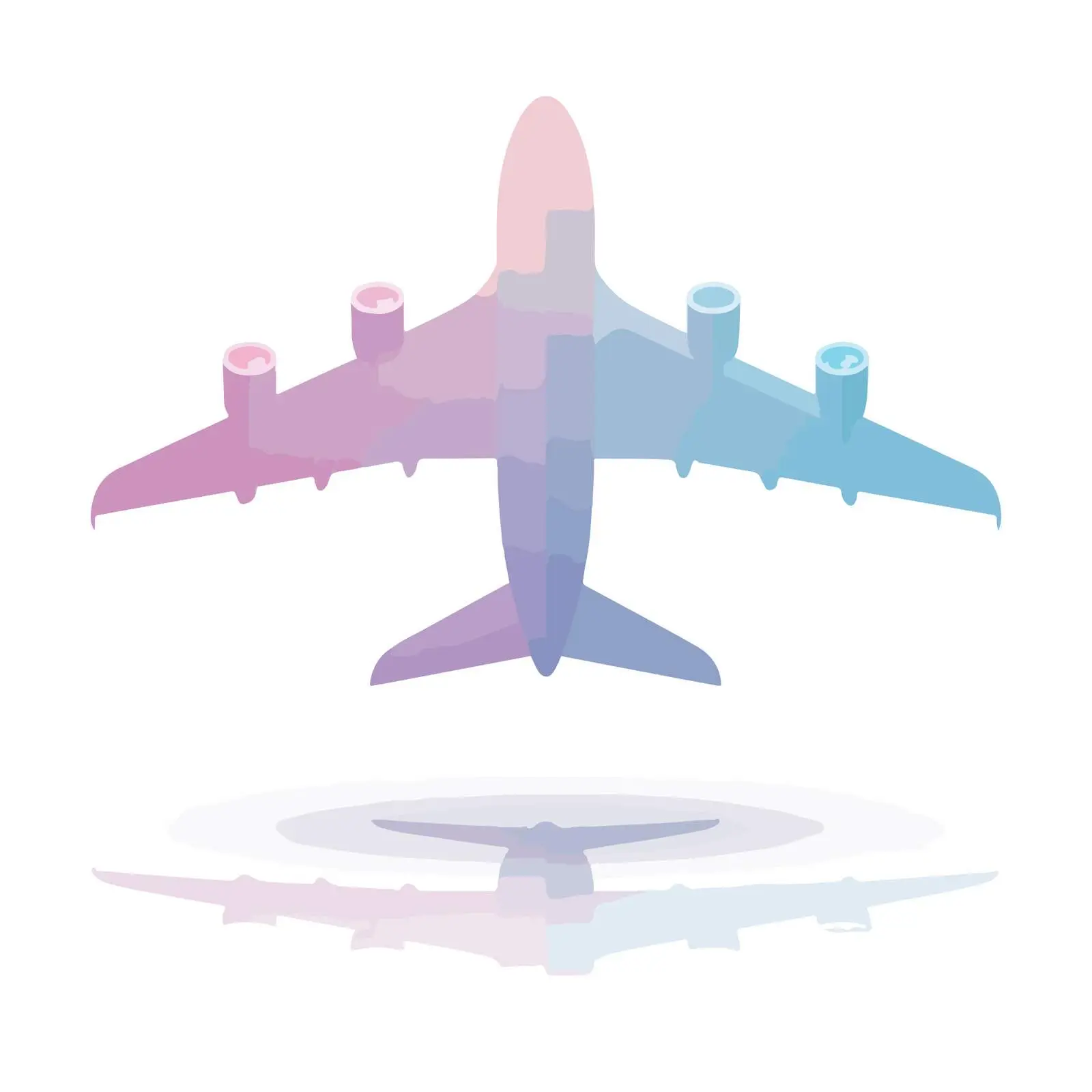 Gradient Airplane Minimalist Icon — free download from Dotvec