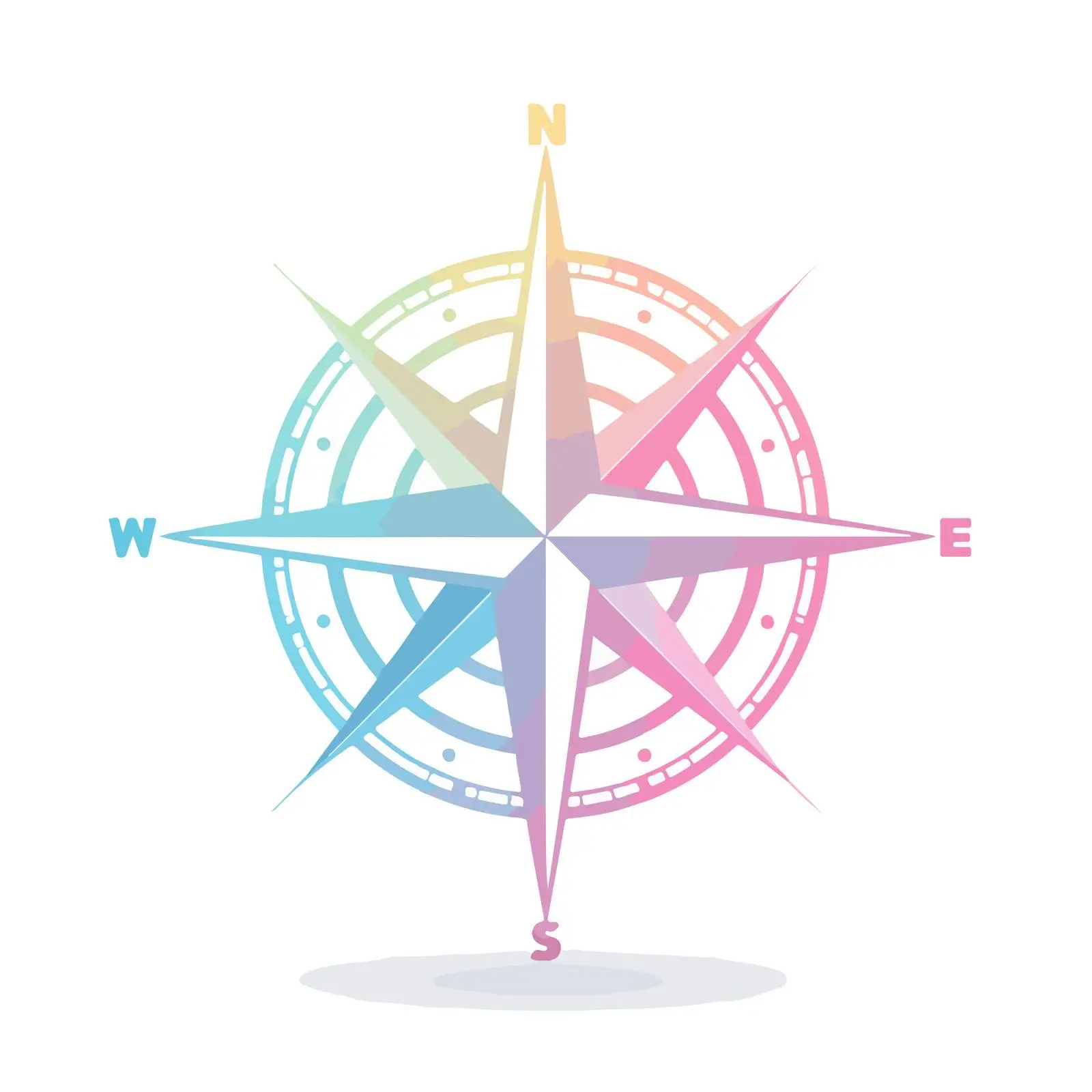 Minimalist Gradient Compass Icon — free download from Dotvec