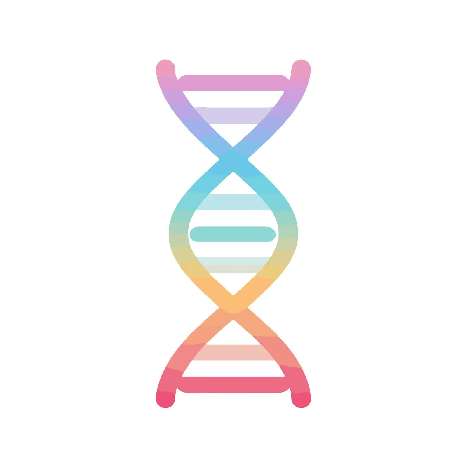 Minimalist DNA Strand Icon – free dna image from Dotvec