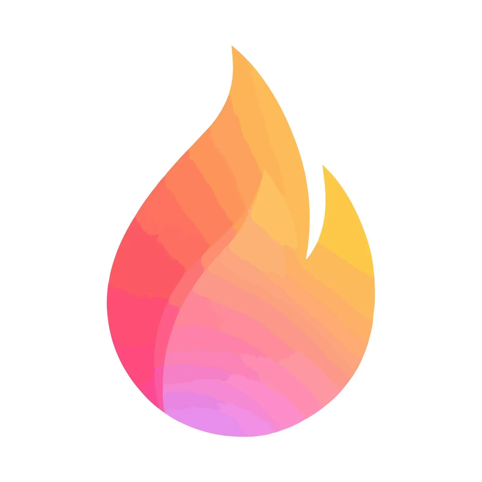 Gradient Fire Minimalist Icon — free download from Dotvec