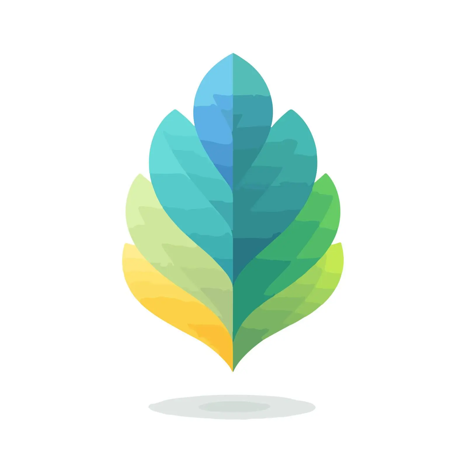 Gradient Leaf Icon Vector Design — free download from Dotvec