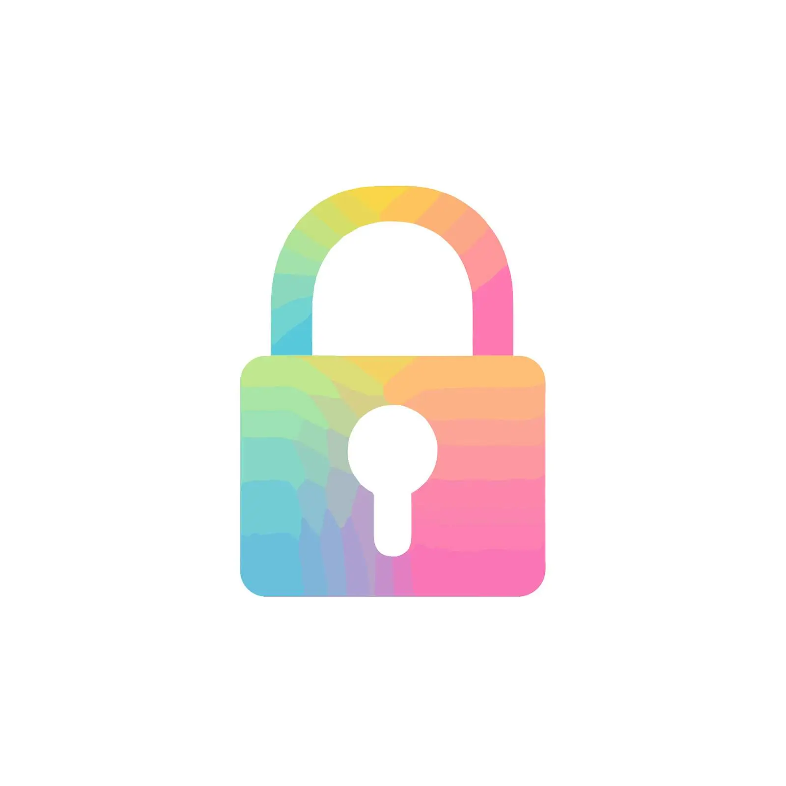 Minimalist Gradient Lock Icon — free download from Dotvec