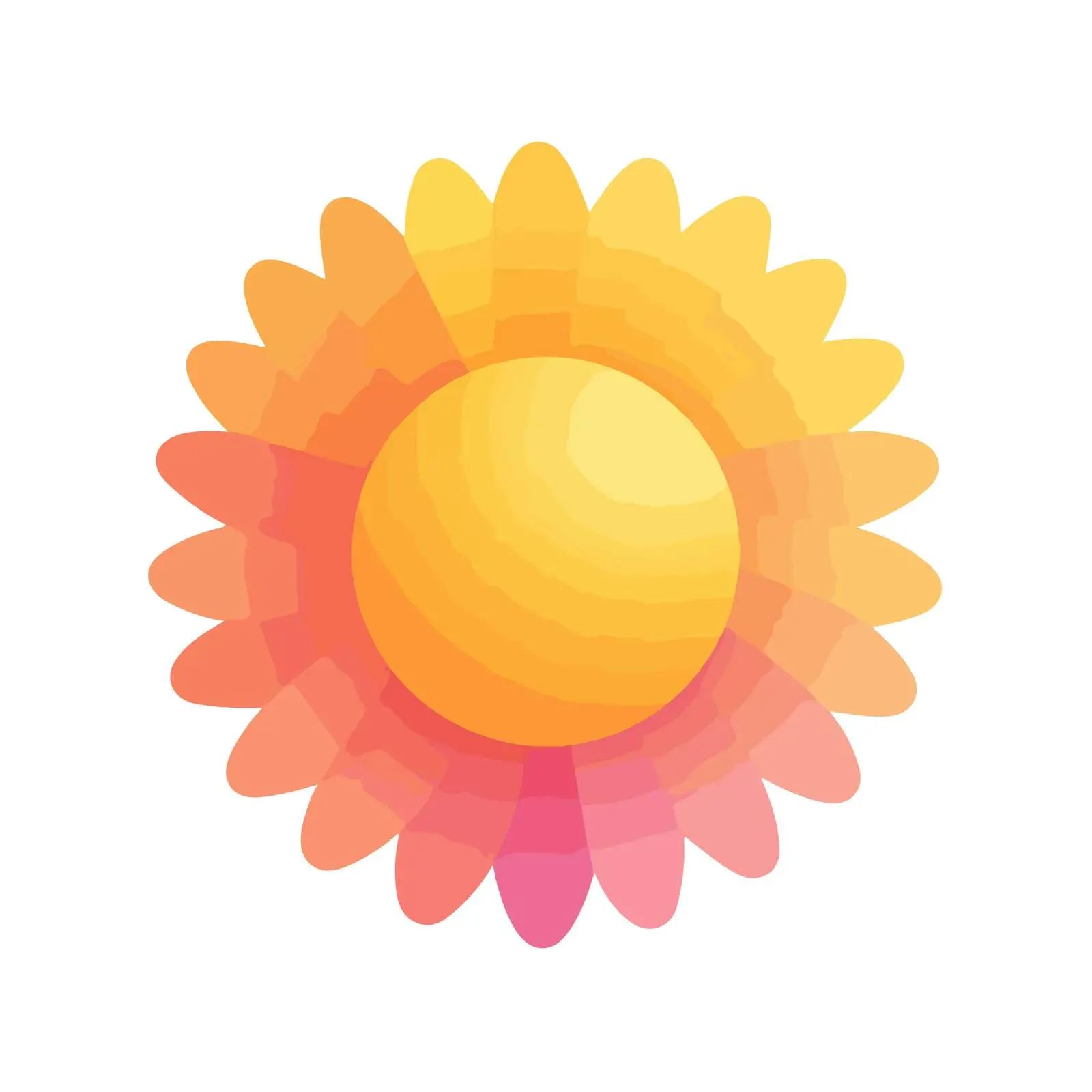 Minimalist Gradient Sun Icon — free download from Dotvec