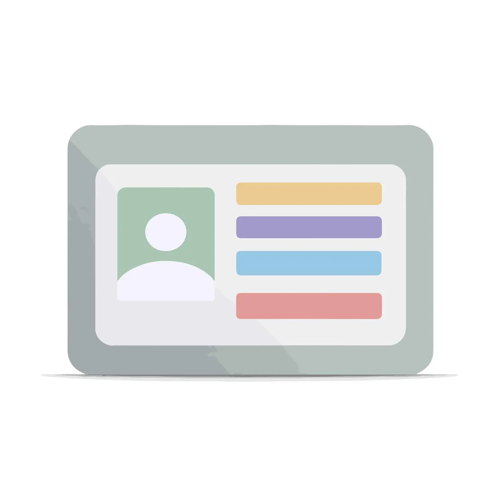 ID Card Flat Minimalist Icon — free download from Dotvec