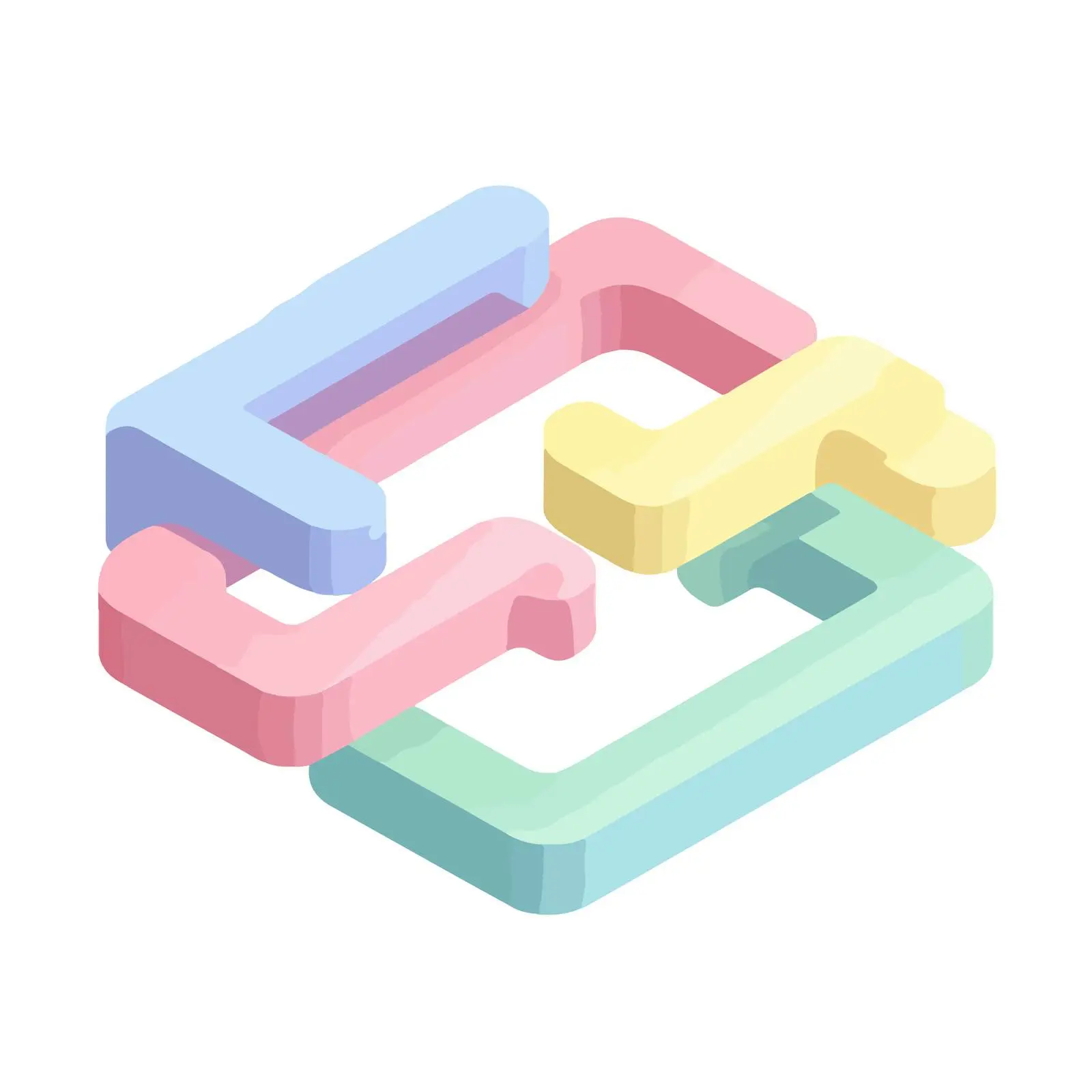 Isometric Code Bracket Icon — free download from Dotvec