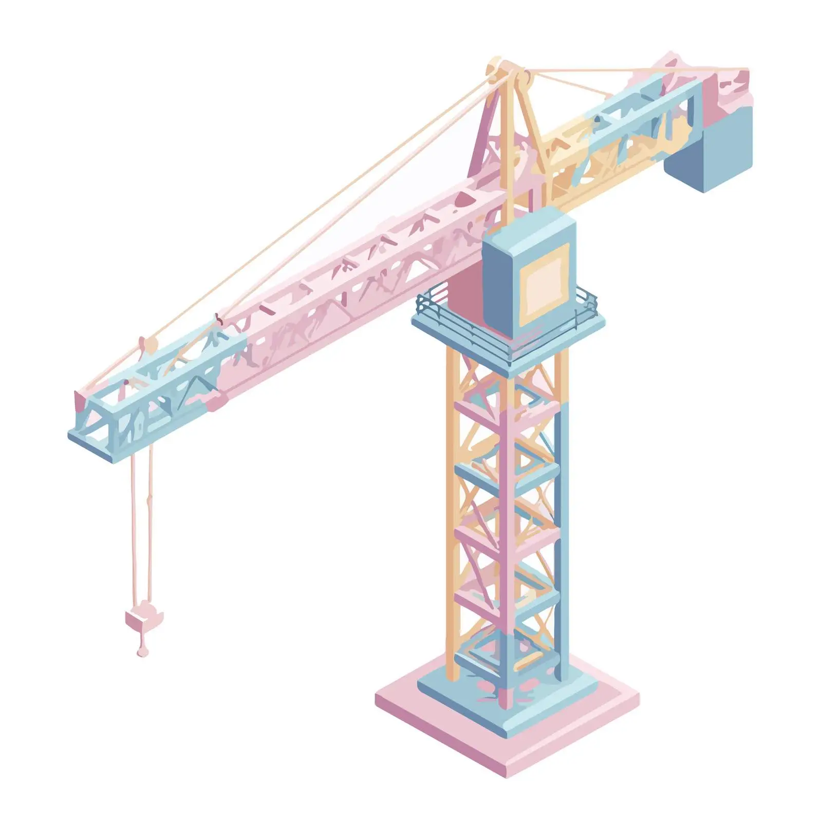 Isometric Construction Crane Icon — free download from Dotvec