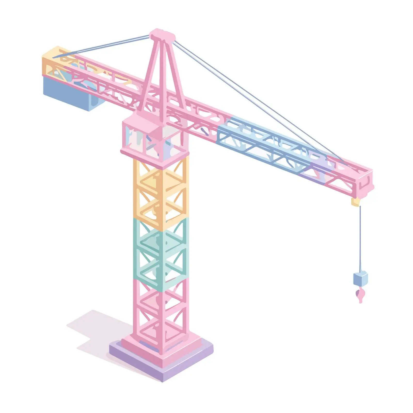 Isometric Construction Crane Icon — free download from Dotvec