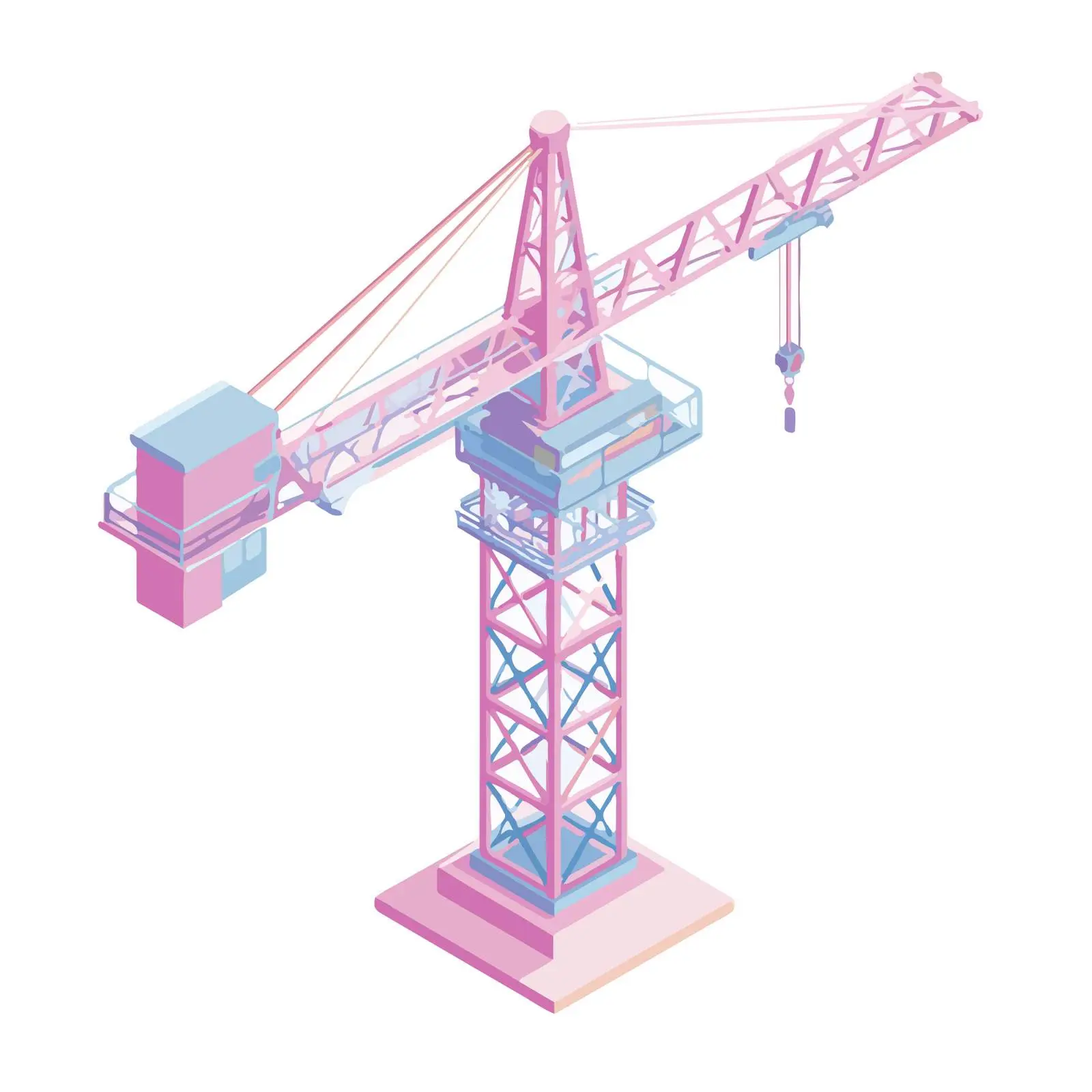 Isometric Construction Crane Icon — free download from Dotvec
