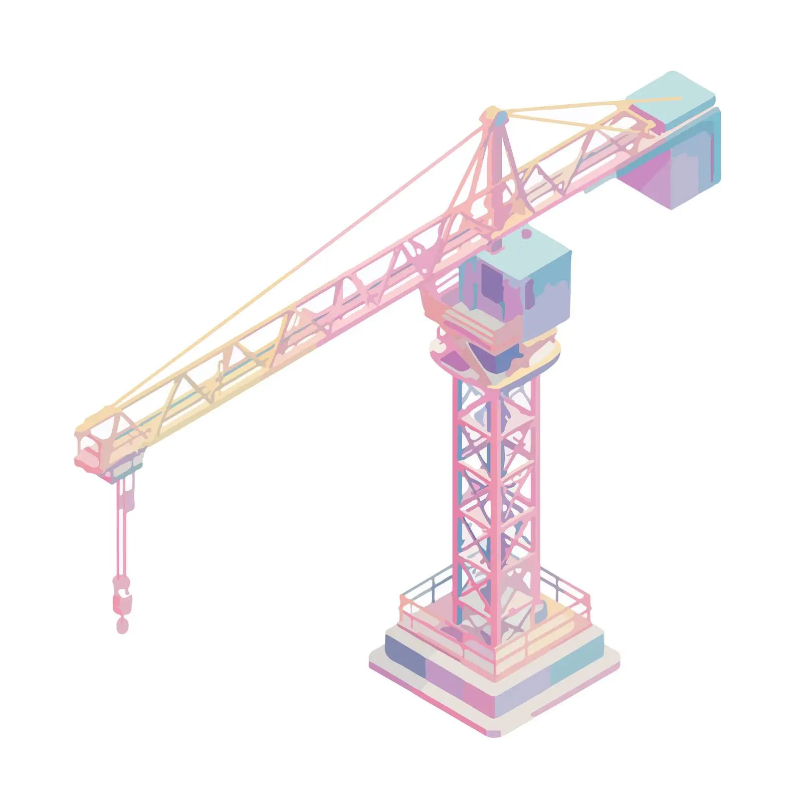 Isometric Construction Crane Icon — free download from Dotvec