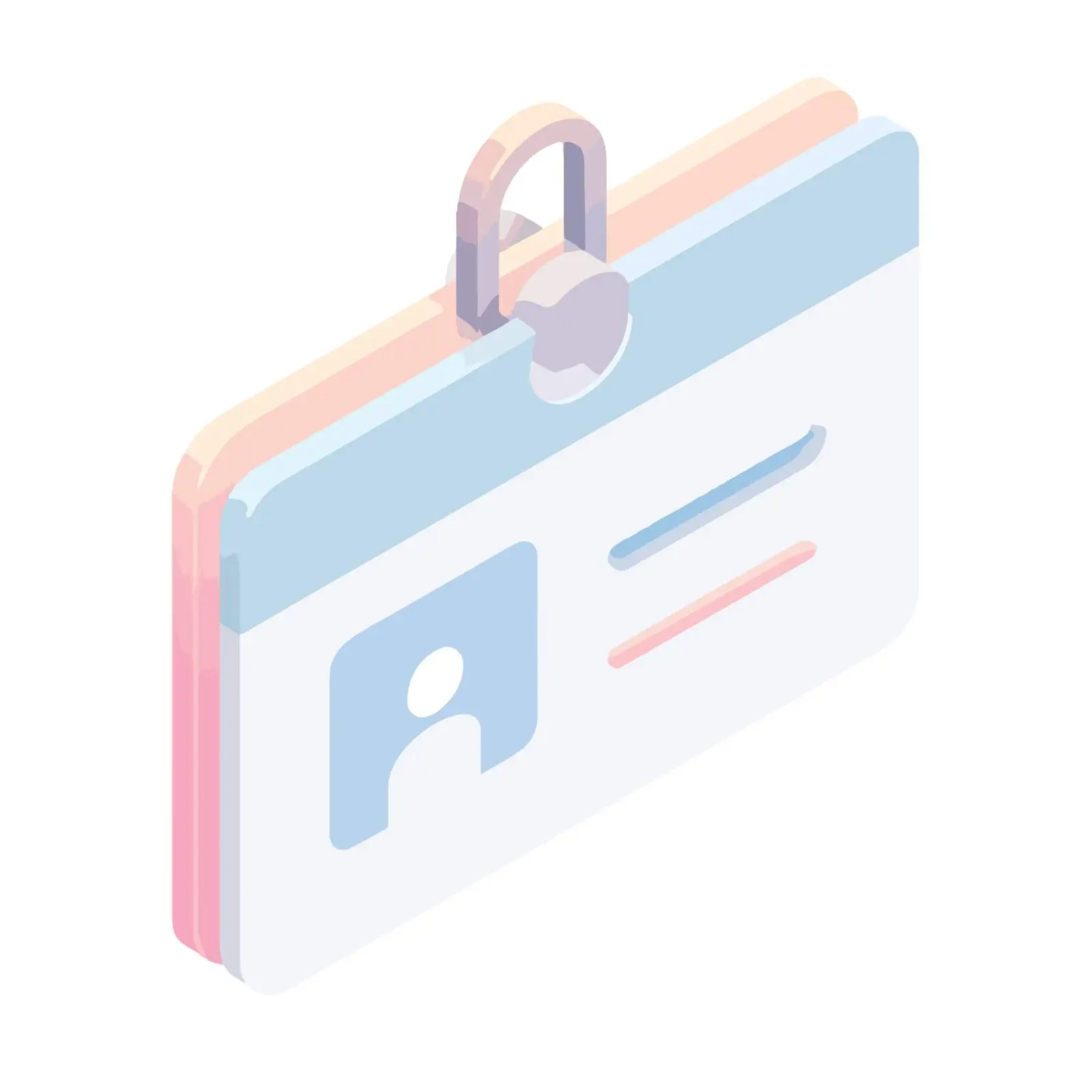Isometric ID Card Minimalist Vector Icon — free download from Dotvec