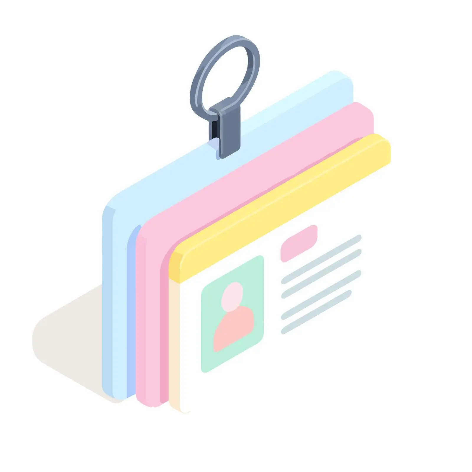 Isometric ID Card Icon — free download from Dotvec