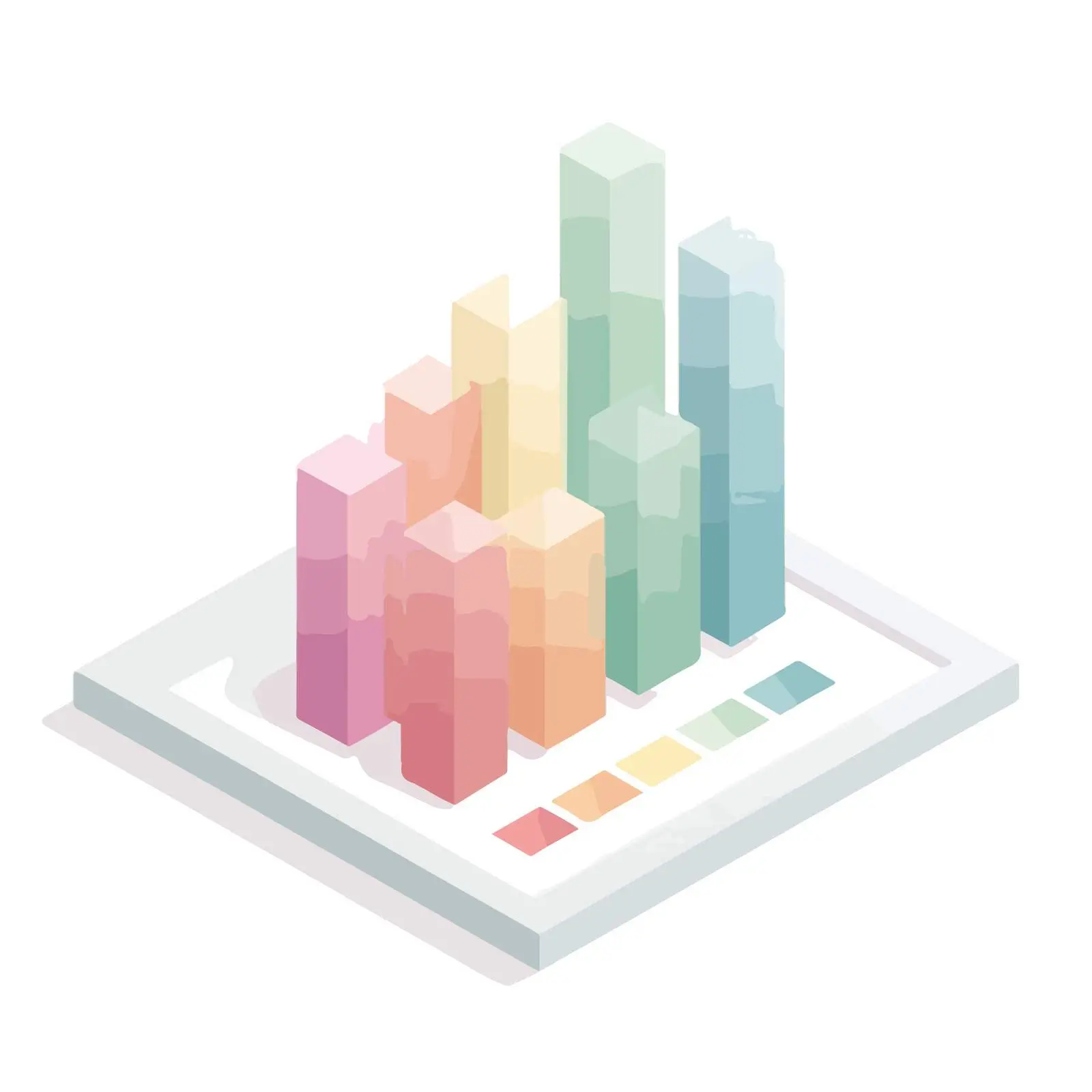 Isometric Line Chart Icon — free download from Dotvec