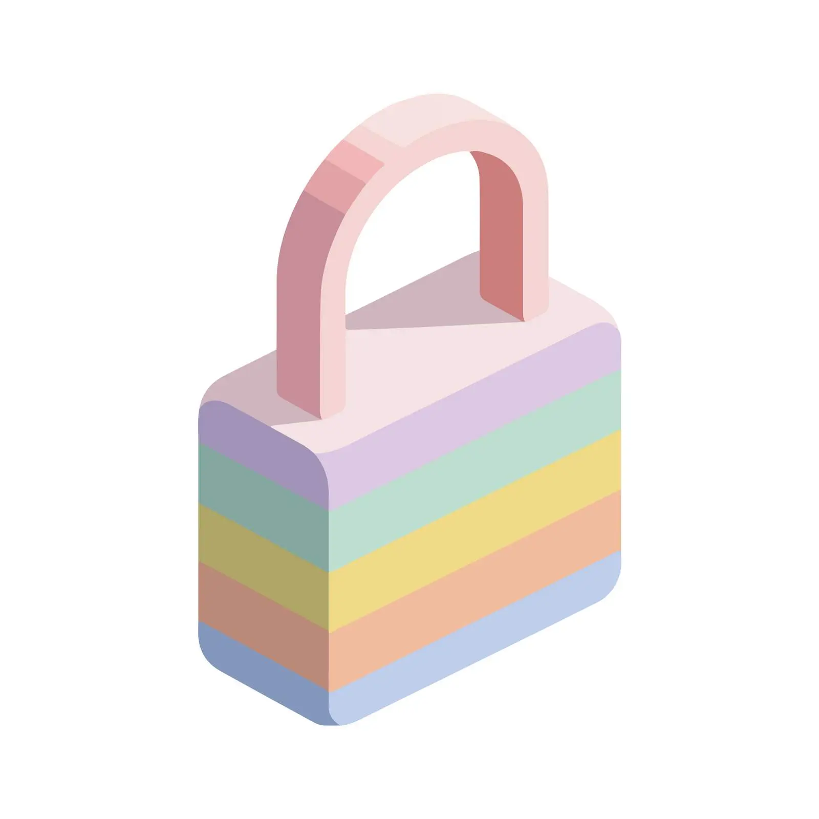 Isometric Lock Icon Design — free download from Dotvec