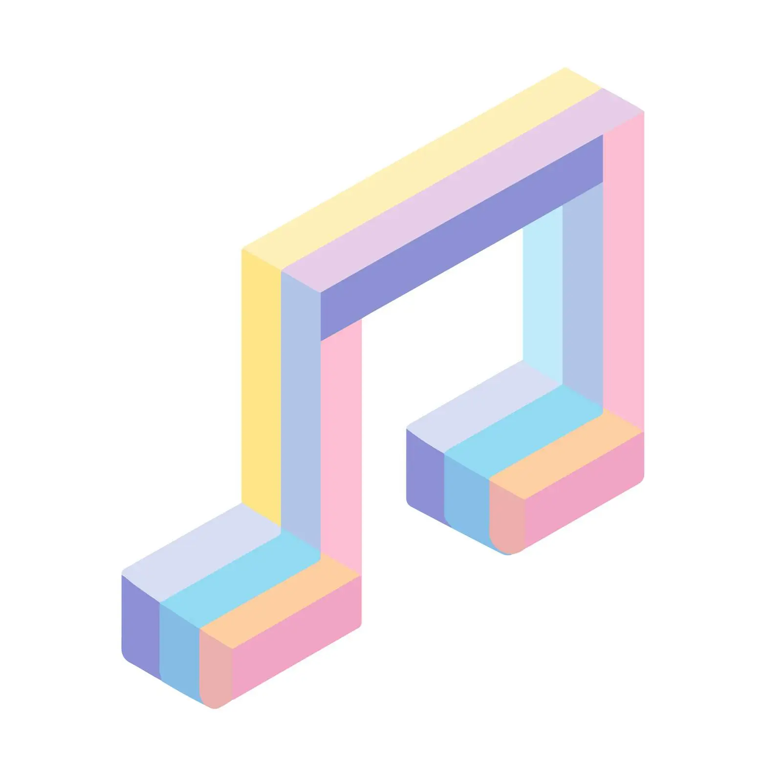 Minimalist Isometric Music Note Icon — free download from Dotvec