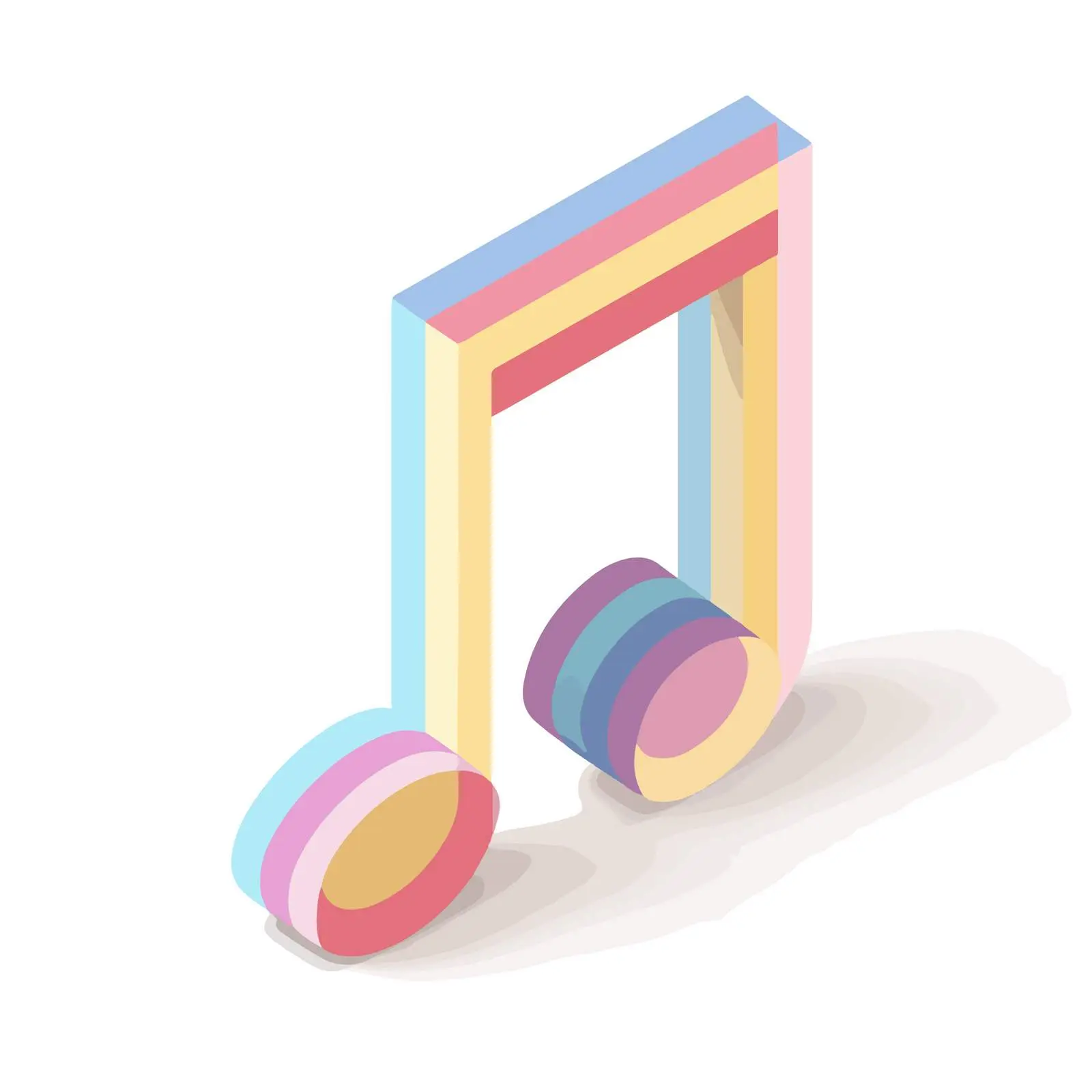 Isometric Music Note Icon — free download from Dotvec