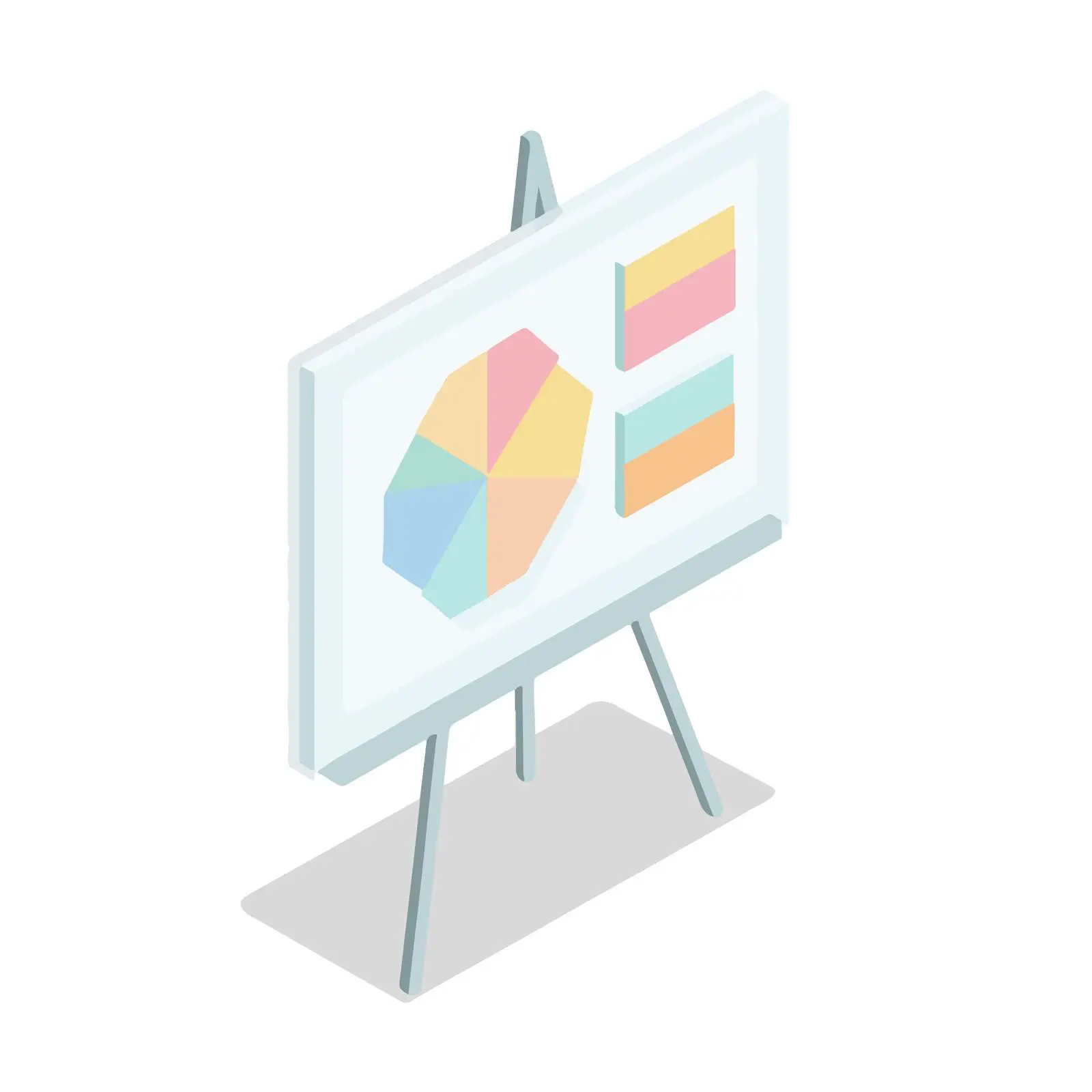 Isometric Presentation Board Icon — free download from Dotvec