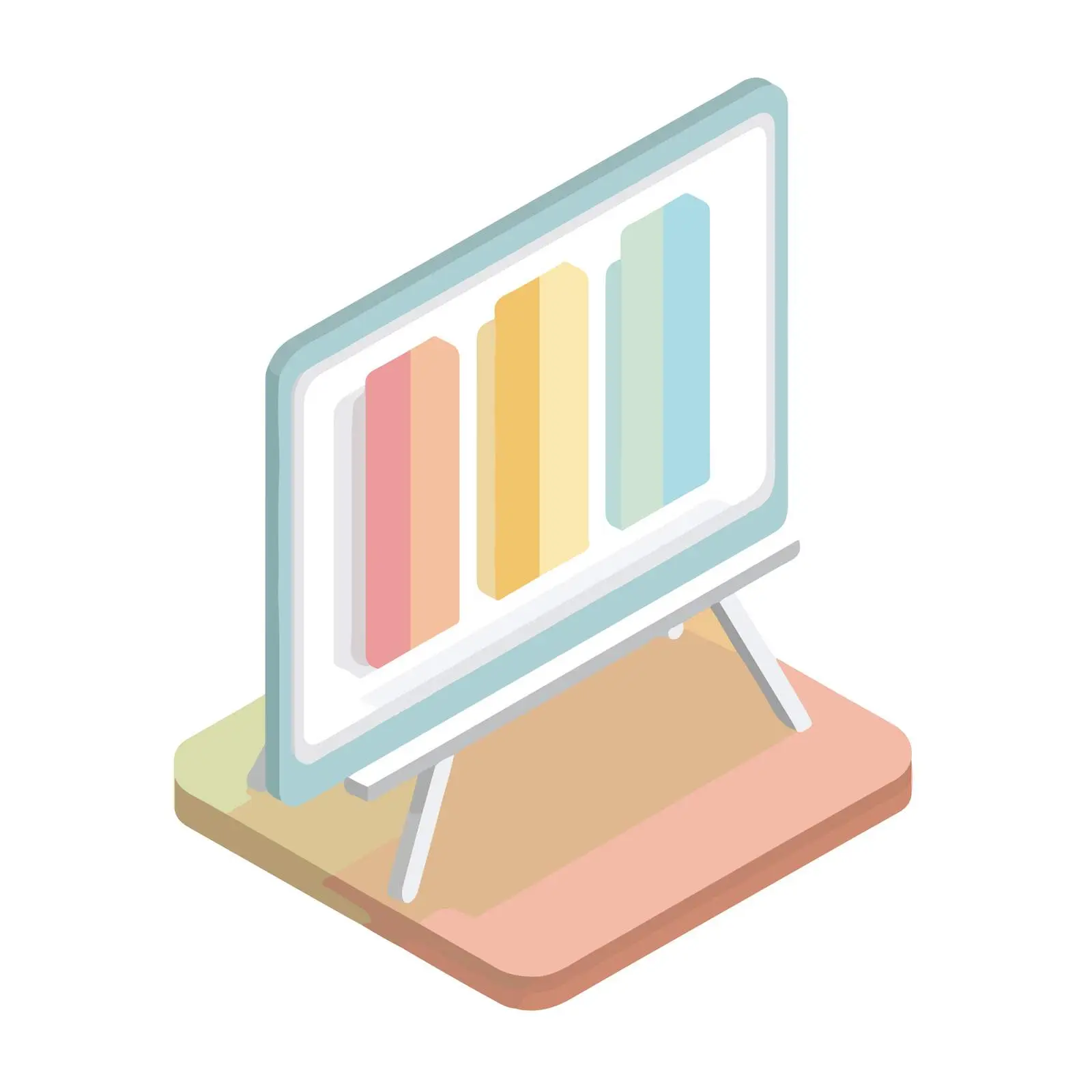 Isometric Presentation Board Icon — free download from Dotvec