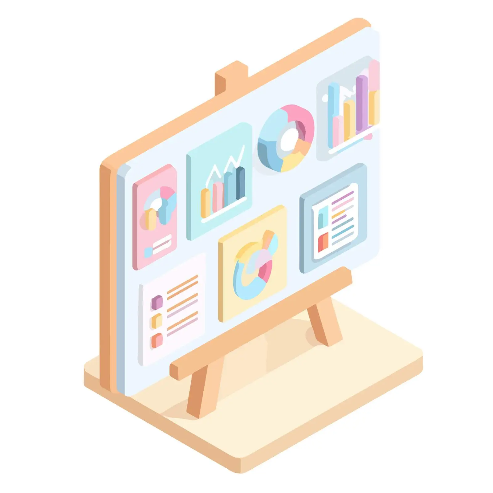 Isometric Presentation Board Icon — free download from Dotvec