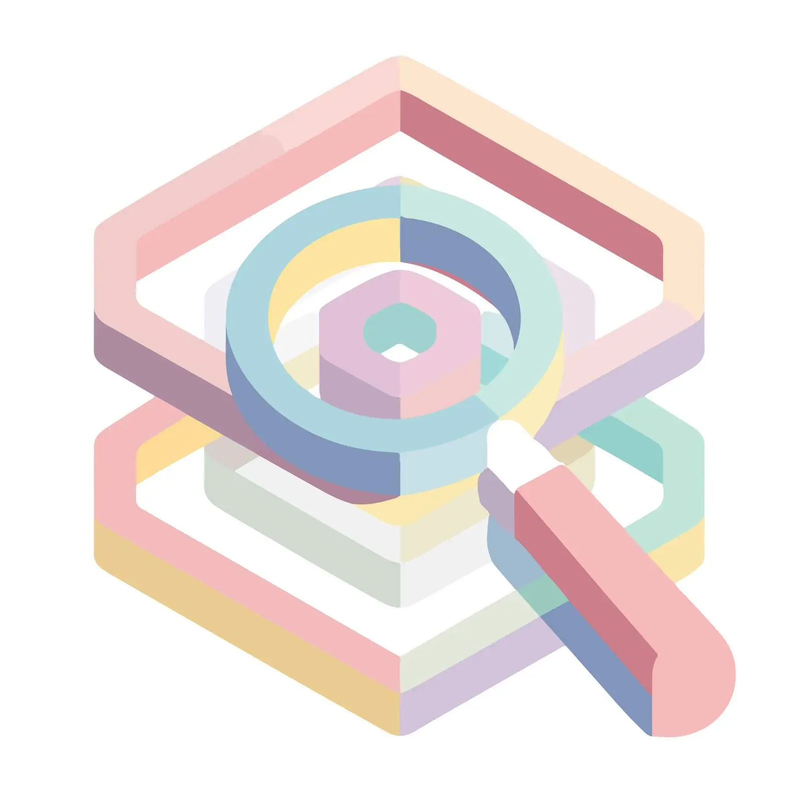 Isometric Search Icon Design — free download from Dotvec