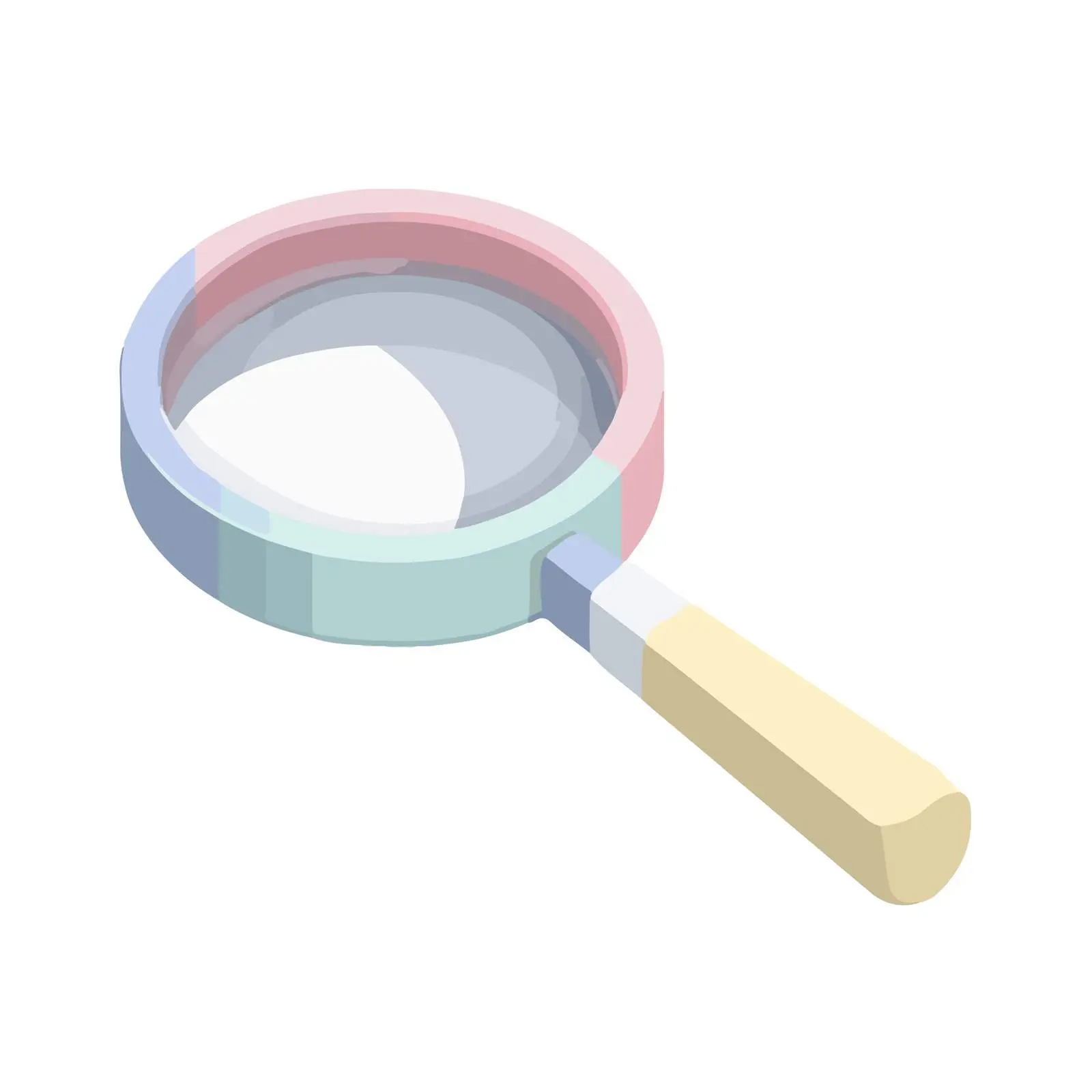 Isometric Minimalist Search Icon — free download from Dotvec