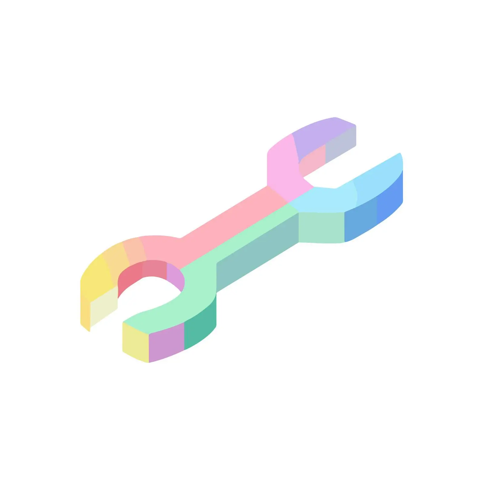 Isometric Wrench Icon — free download from Dotvec