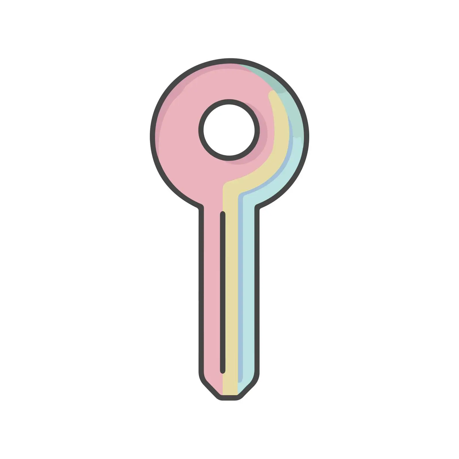Minimalist Key Icon in Flat Design — free download from Dotvec