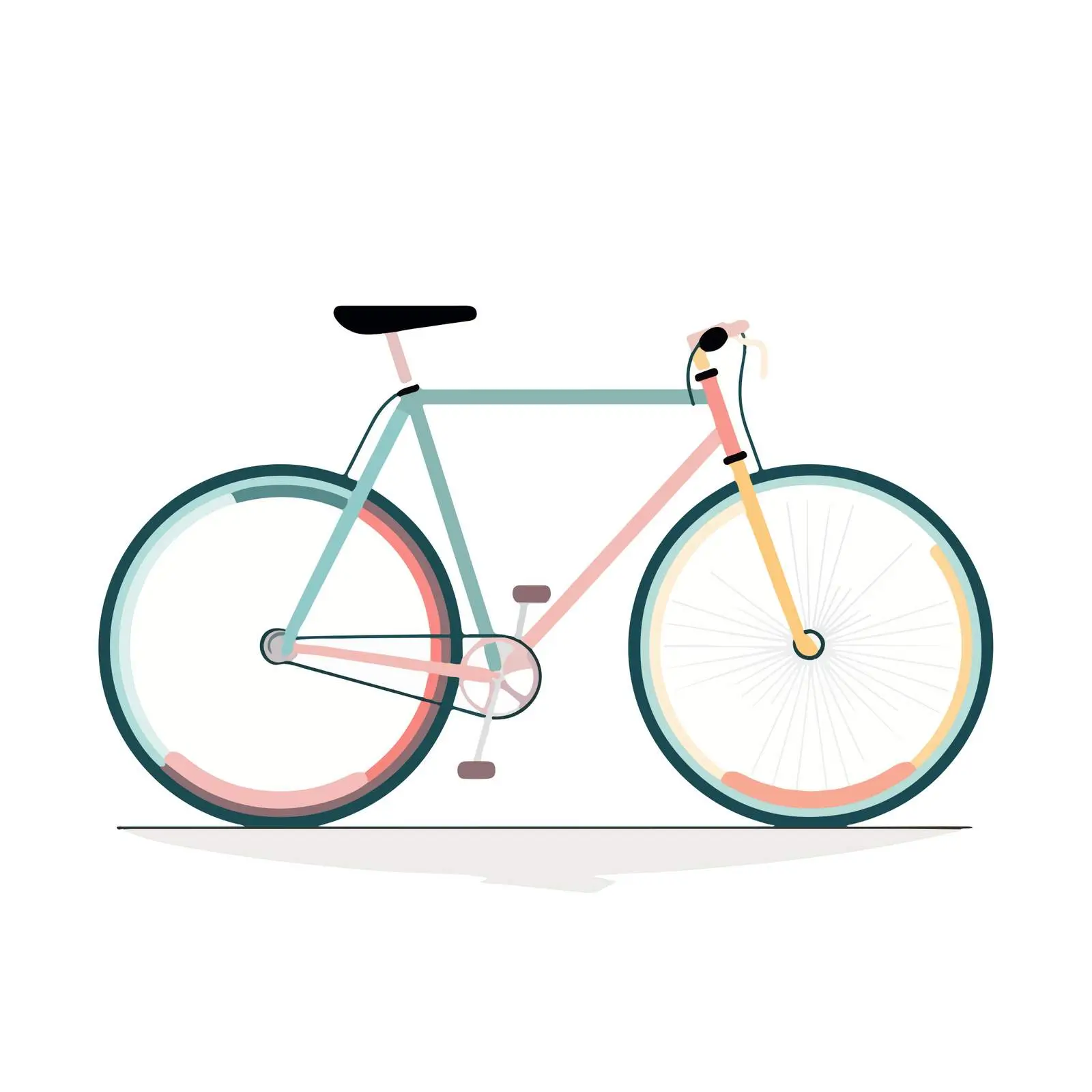 Minimalist Bicycle Icon — free download from Dotvec