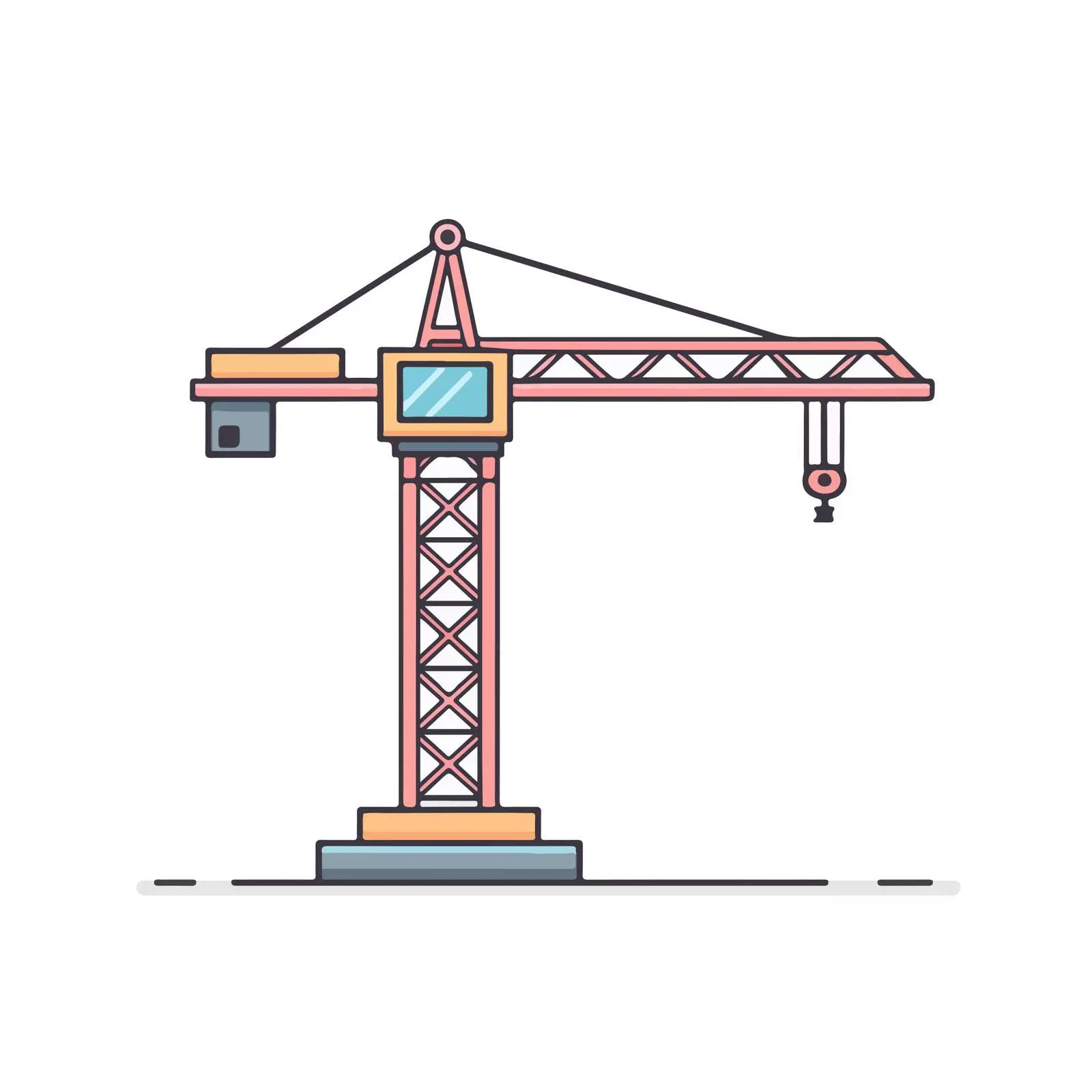 Minimalist Construction Crane Icon — free download from Dotvec