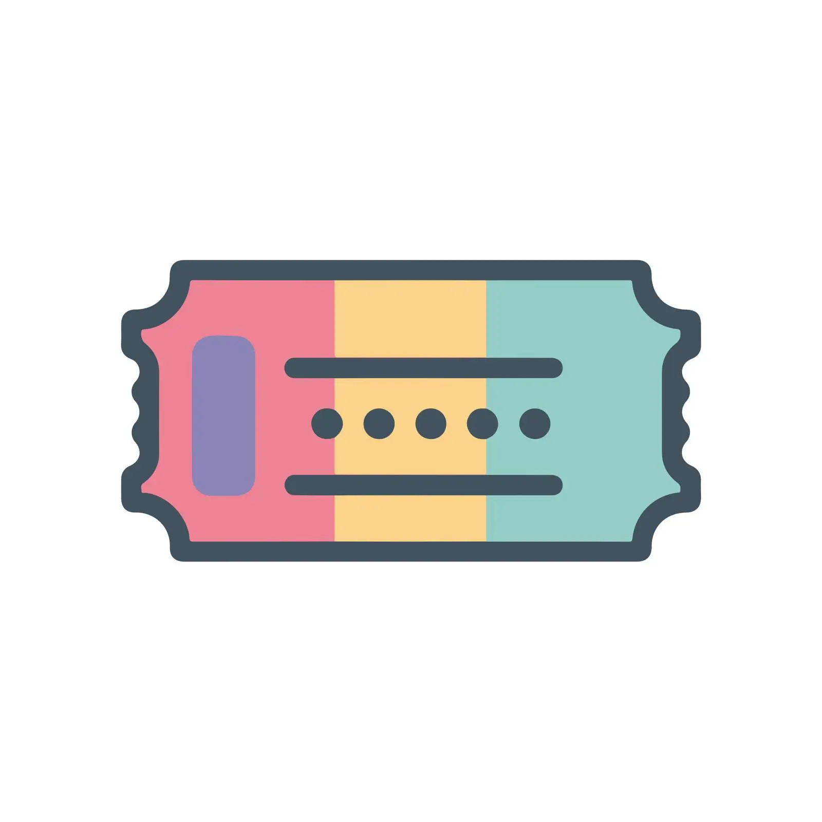 Minimalist Ticket Icon Vector Design — free download from Dotvec
