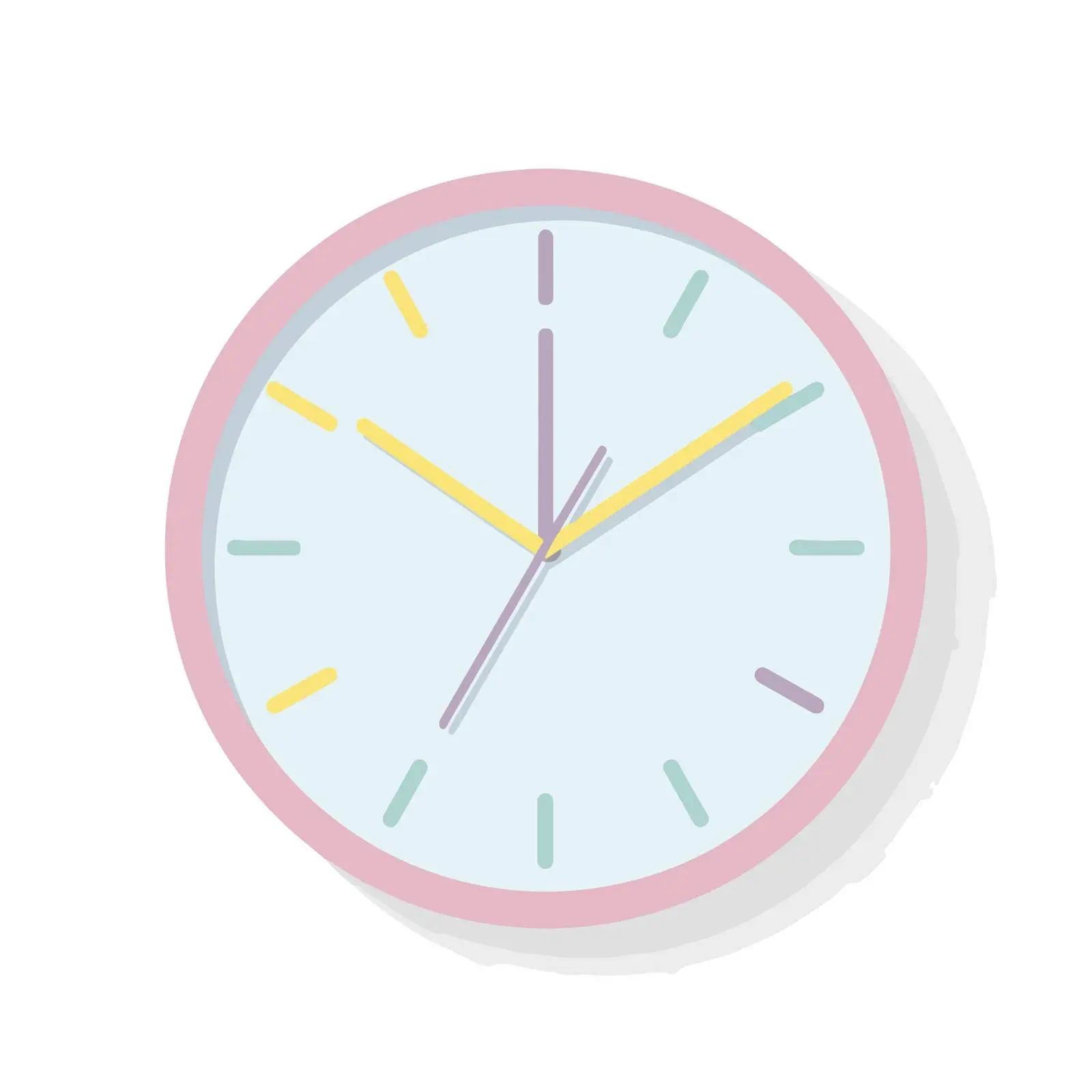 Modern Clock Icon in Flat Style — free download from Dotvec